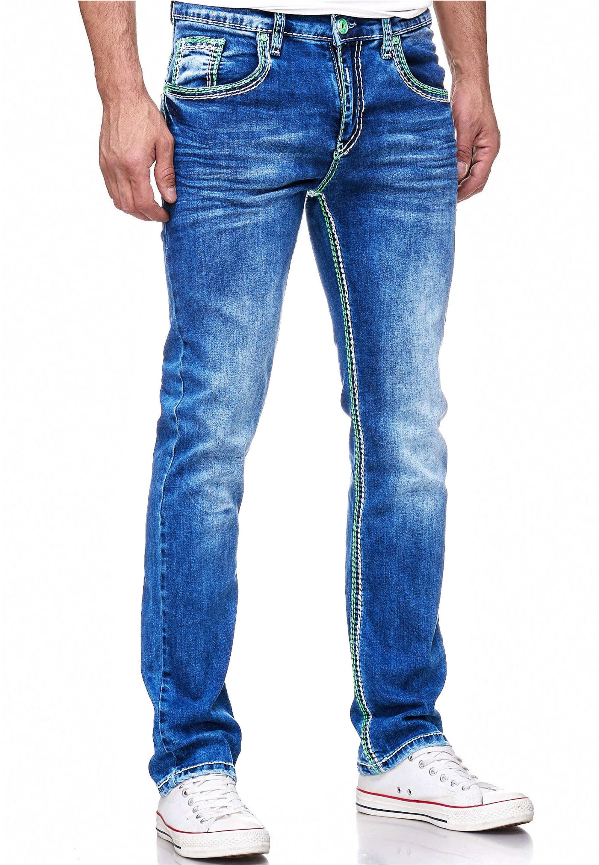 Rusty Neal Straight-Jeans »LEVIN 2«, mit angesagten Ziernähten