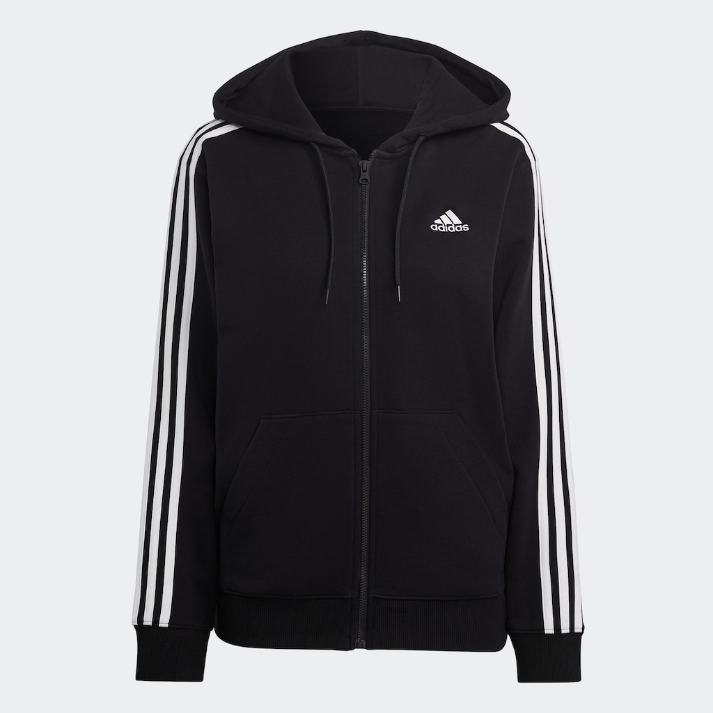 adidas Sportswear Kapuzensweatshirt »ESSENTIALS 3STREIFEN FRENCH TERRY REGULAR KAPUZENJACKE«