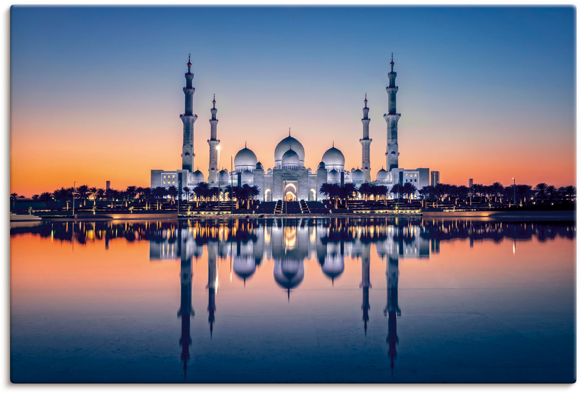 Artland Alu-Dibond-Druck »Scheich-Zayid-Moschee III«, Bilder von Asien, (1 St.), für Innen- und Außenbereich geeignet, Outdoorbild