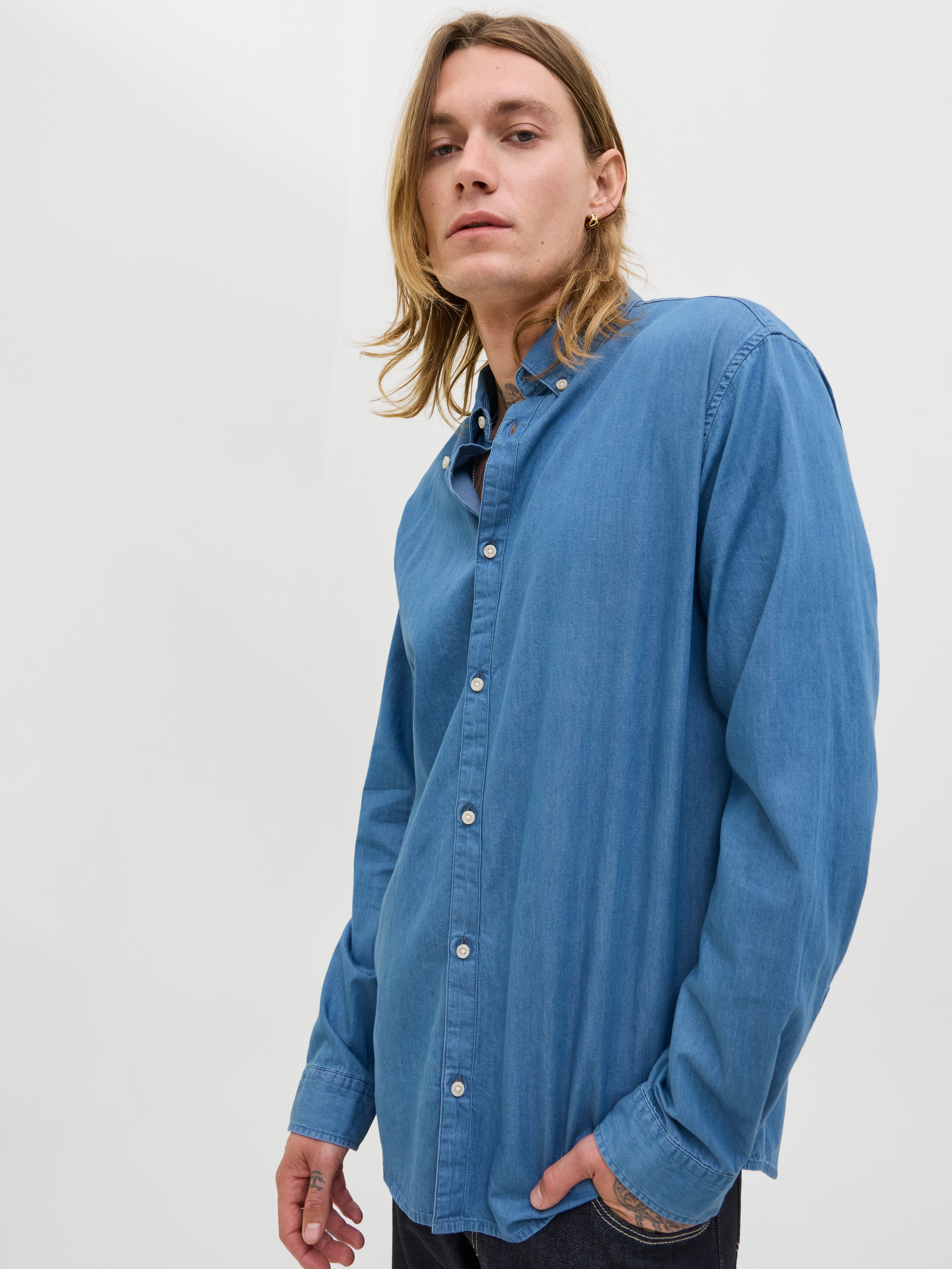 Jack & Jones Langarmhemd "JJEPERFECT DENIM SHIRT LS NOOS" günstig online kaufen