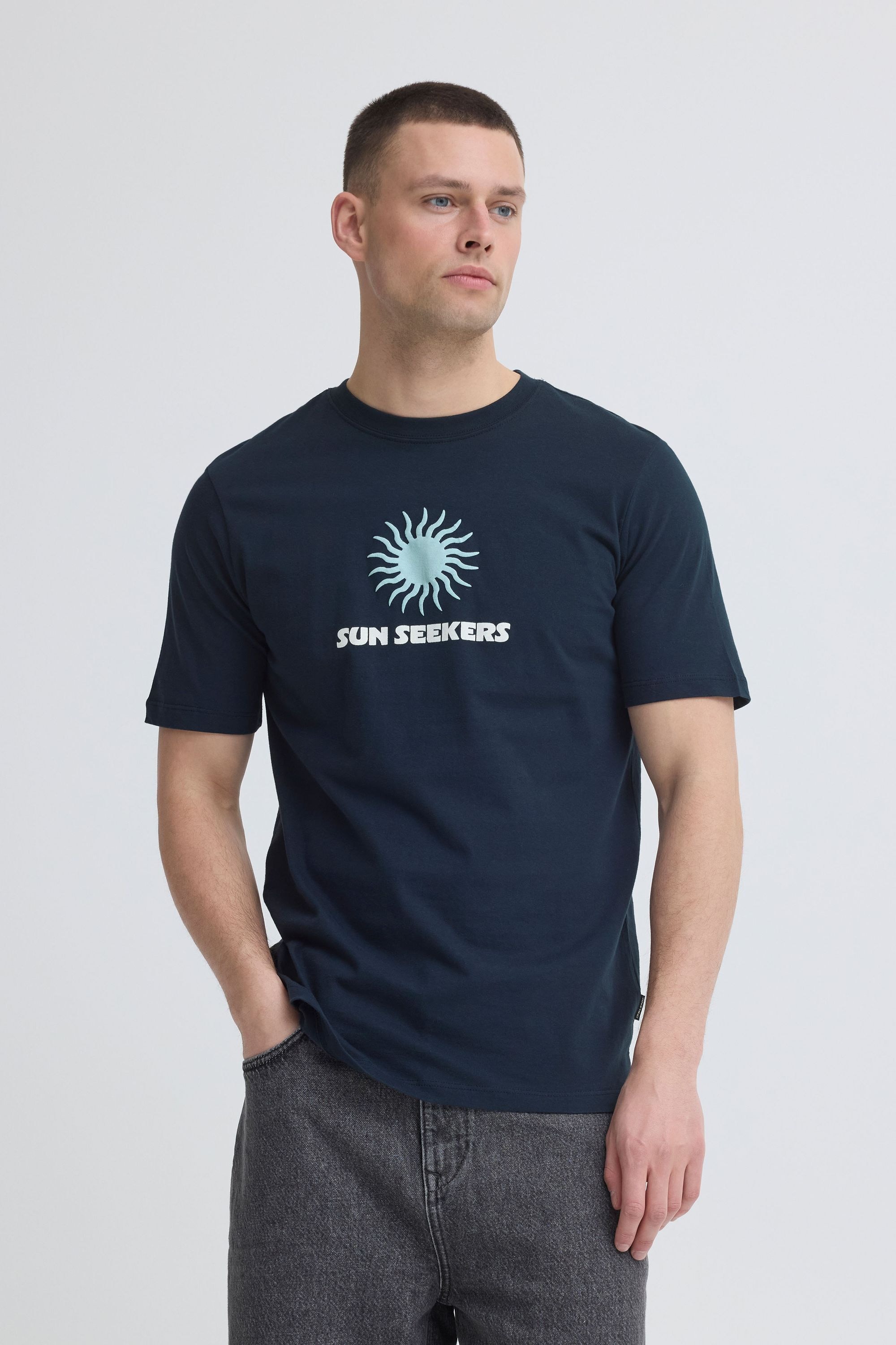 Blend Rundhalsshirt "BHKarter" Modisches T-Shirt mit Print günstig online kaufen