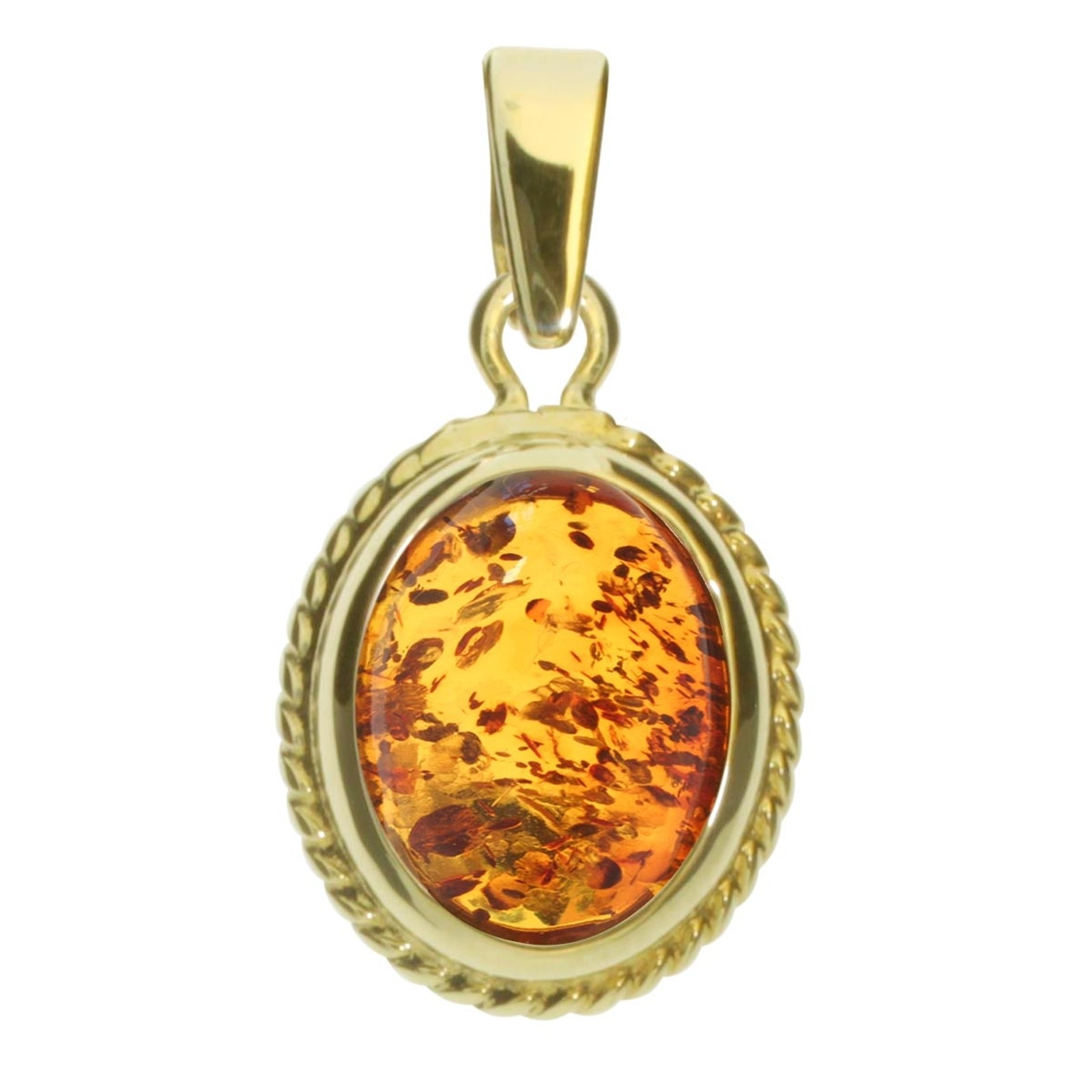 Kettenanhänger OSTSEE-SCHMUCK "- Jolin - Gold 333/000 - Bernstein" Gr. 23, gold (gold 333, goldfarben, gelb), Schmuckanhänger, Damen, Gelbgold 333, Kettenanhänger