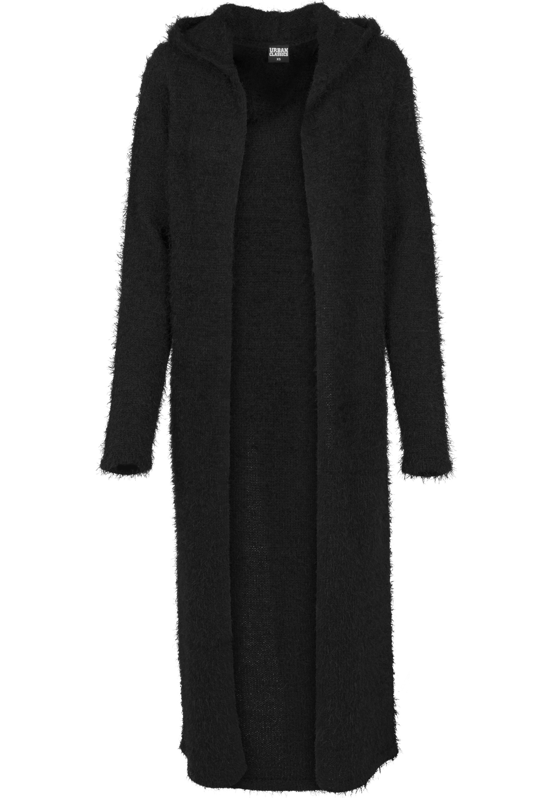 URBAN CLASSICS Cardigan "Urban Classics Damen Ladies Hooded Feather Cardigan" 1 Stk.