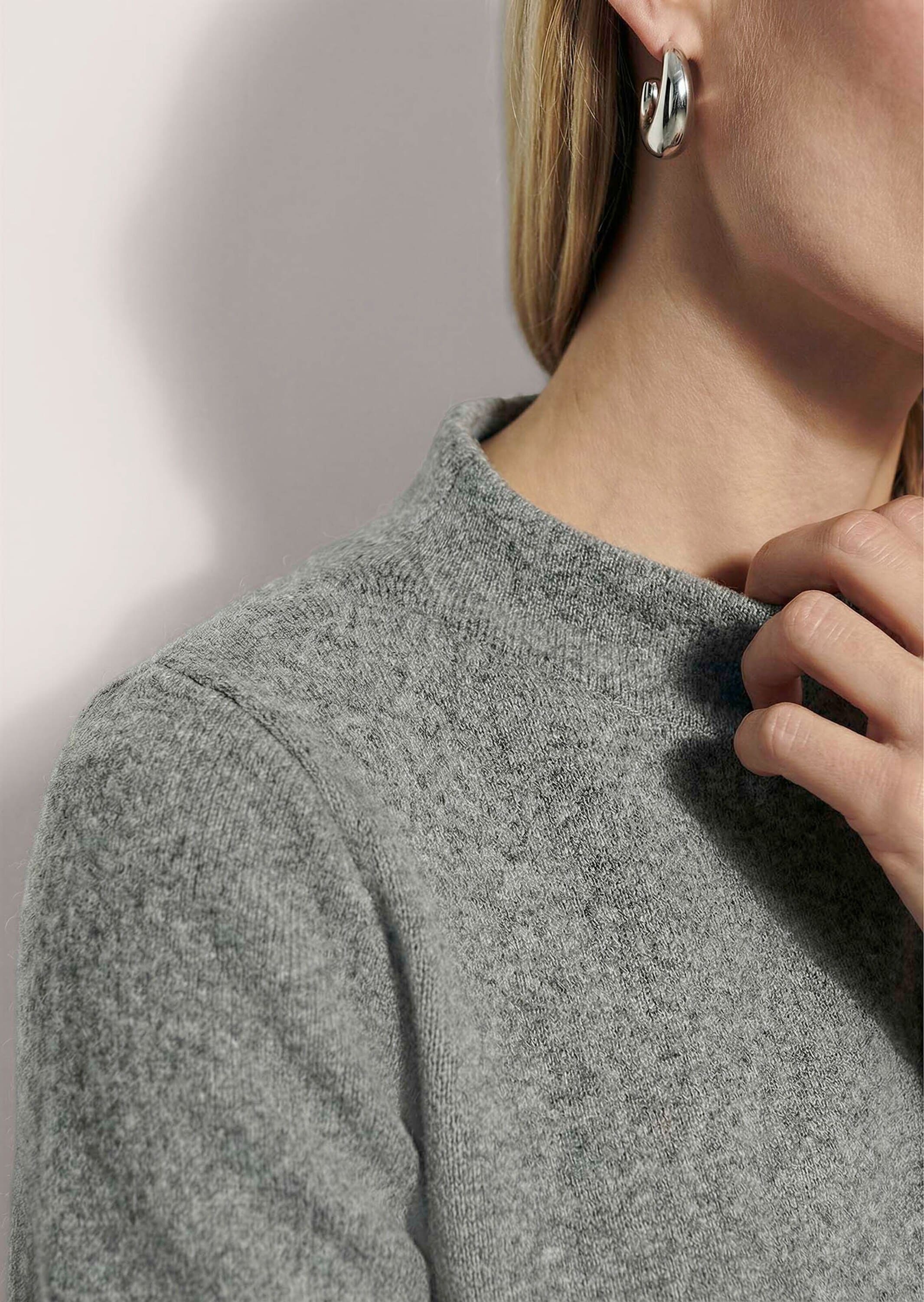 MADELEINE Strickkleid »Strickkleid Halbarm Kaschmir-Strickkleid in Midilänge« Feminines Strickkleid mit Seitenschlitz