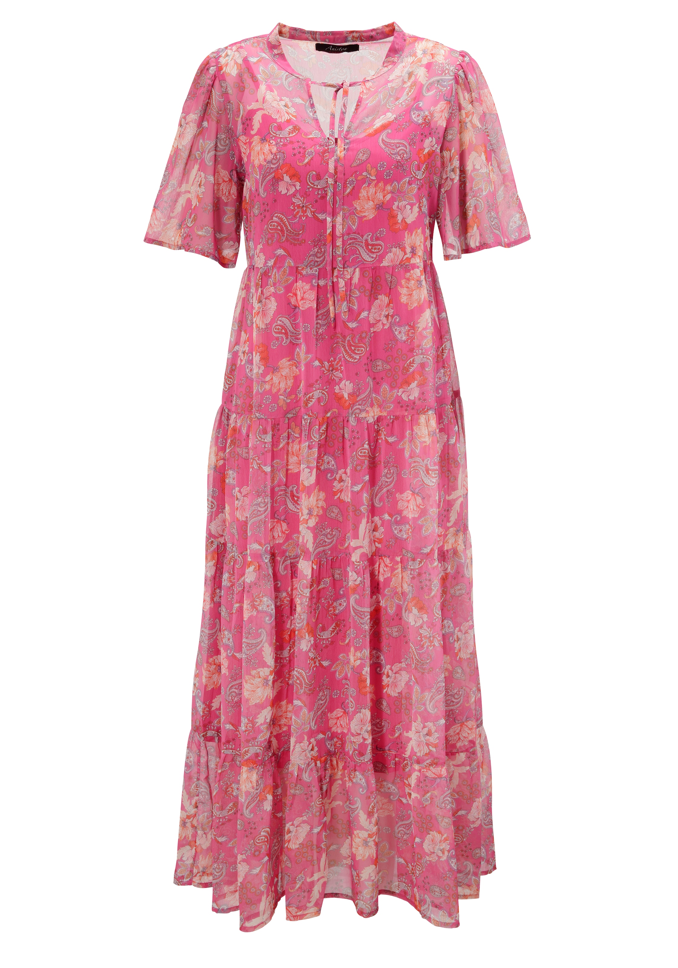 Aniston CASUAL Sommerkleid, mit fantasievollem Blumen- und Paisley-Druck - NEUE KOLLEKTION