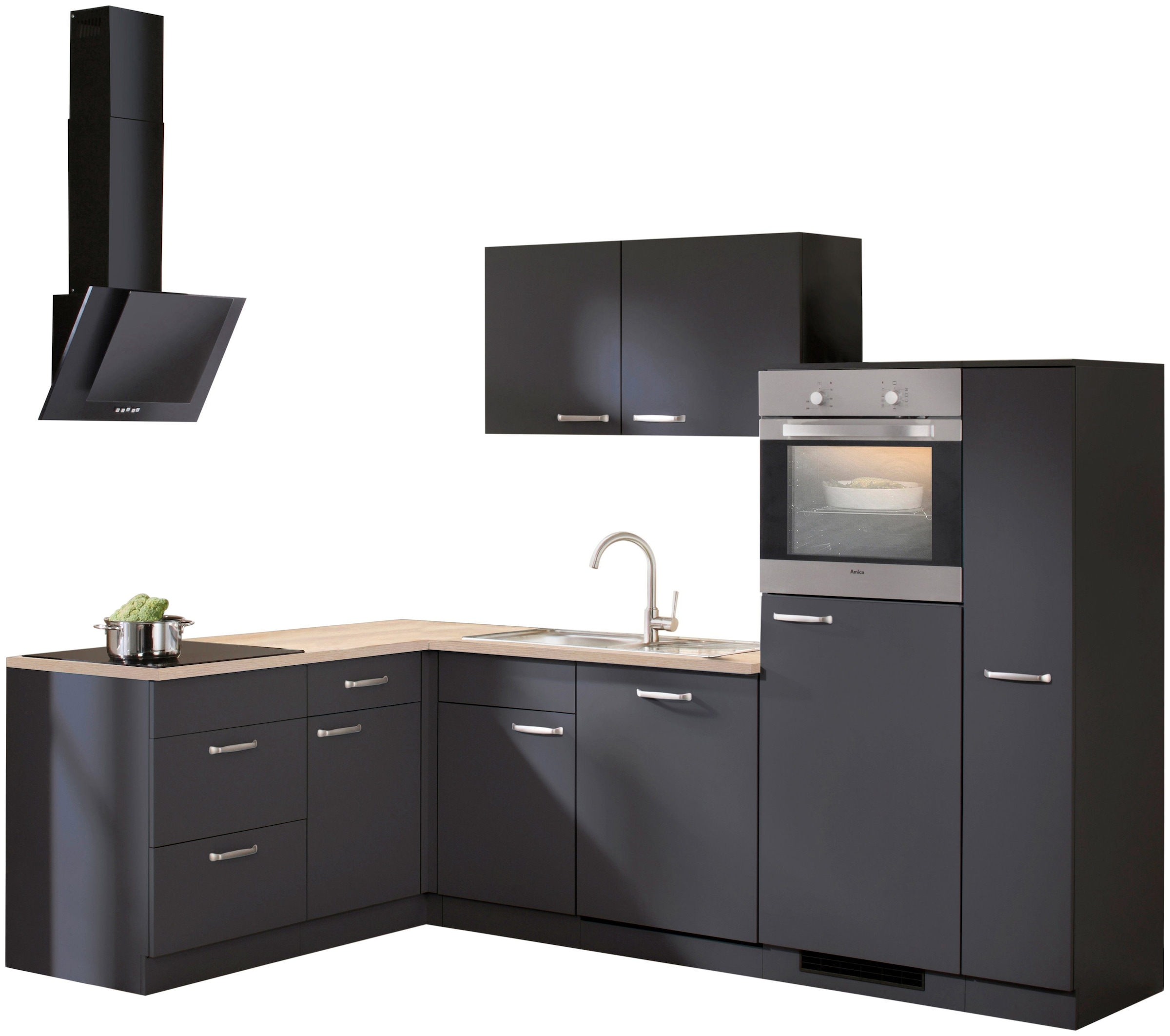 wiho Küchen Winkelküche »Michigan«, mit E-Geräten, 170 x kaufen 260 BAUR | cm
