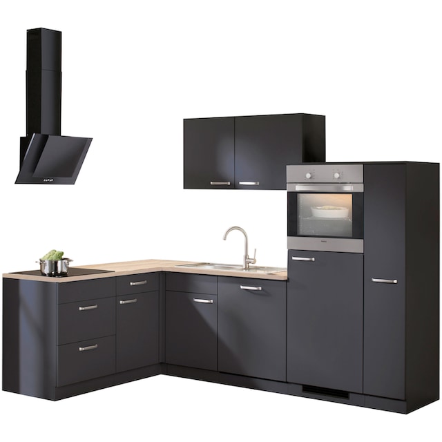 wiho Küchen Winkelküche »Michigan«, mit E-Geräten, 260 x 170 cm kaufen |  BAUR