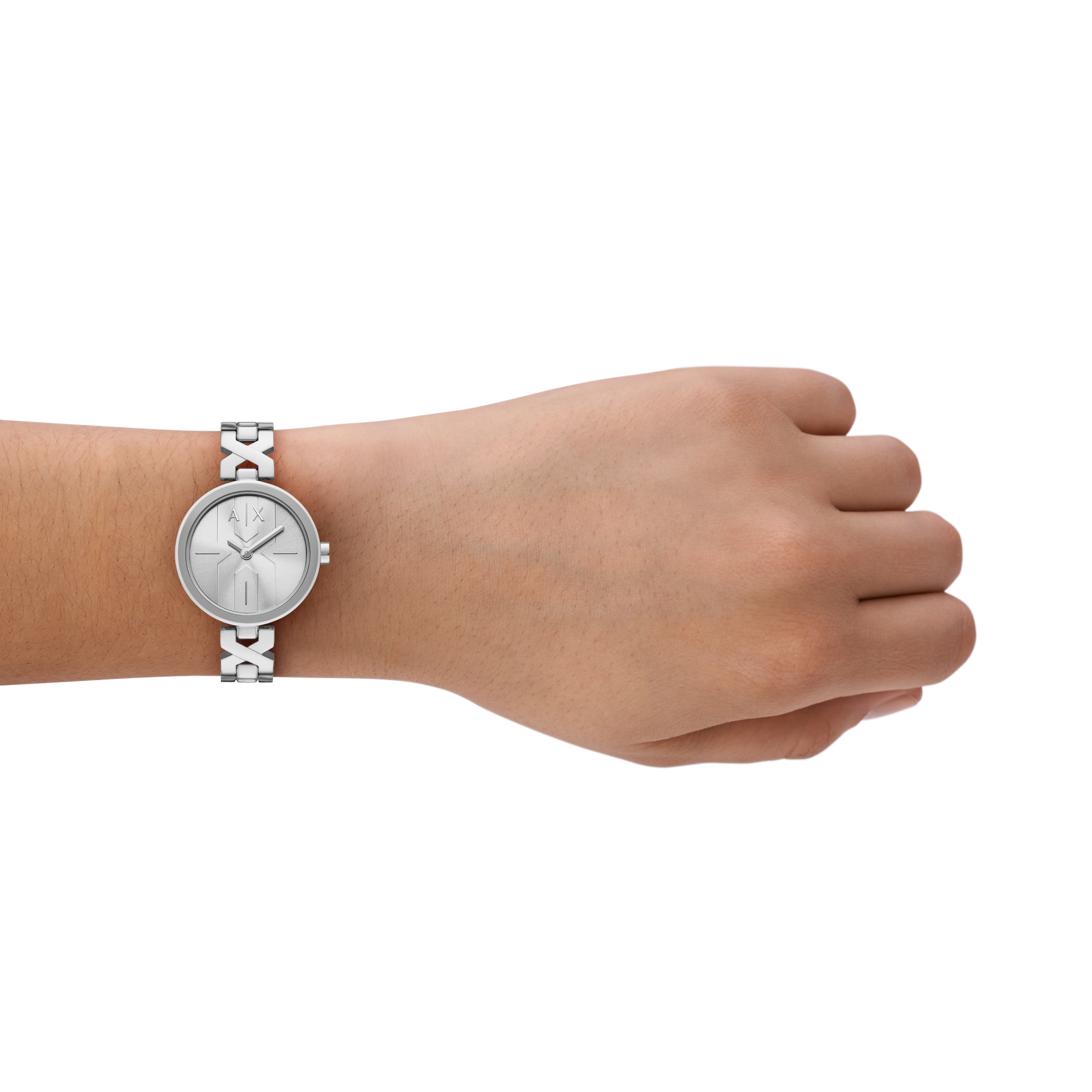 ARMANI EXCHANGE Quarzuhr, Armbanduhr, Damenuhr, Edelstahlarmband, analog
