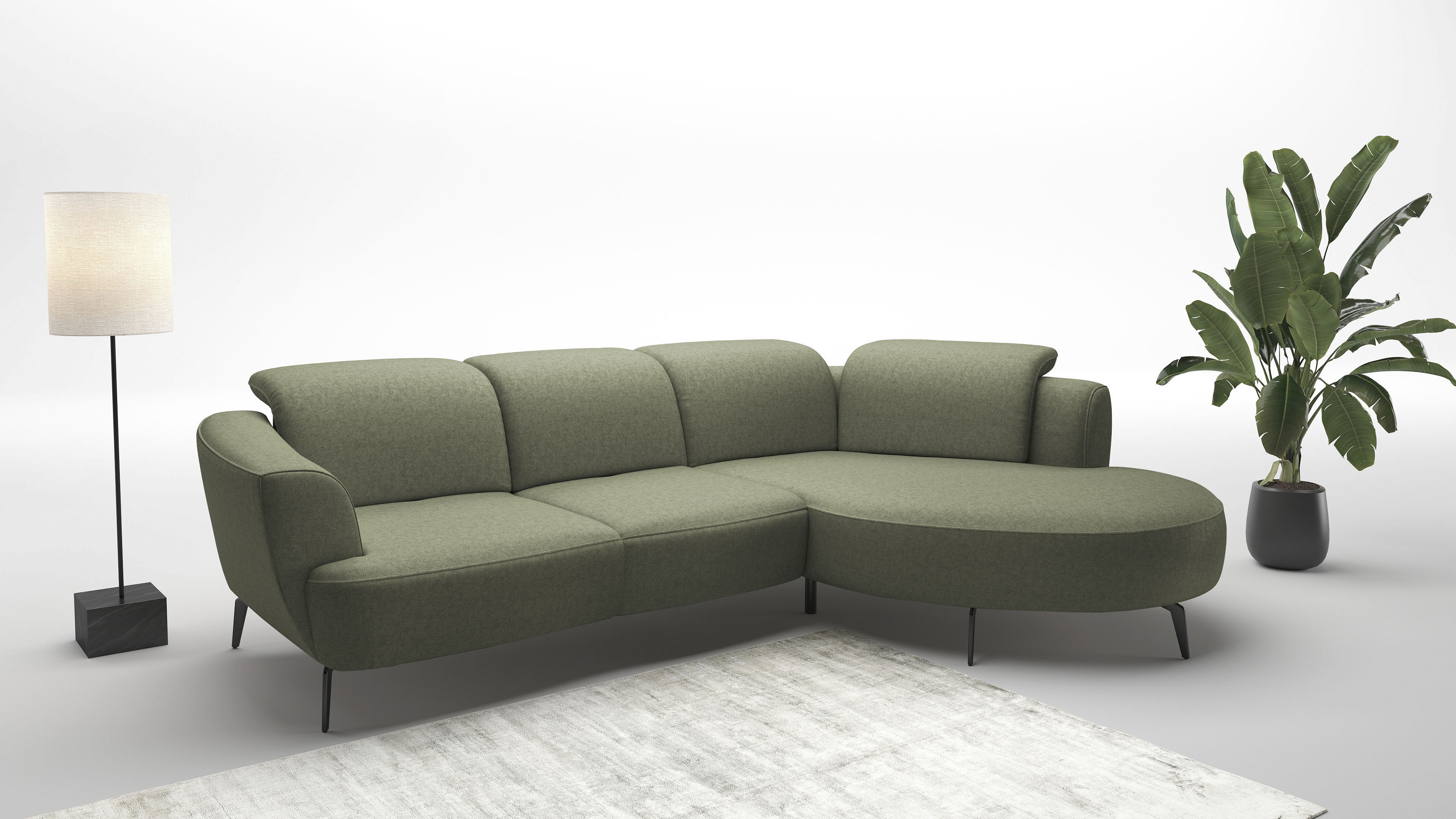 sit&more Ecksofa "Zoe" ink.Sitztiefenverstellung, wahlweise mit Kopfteilverstellung
