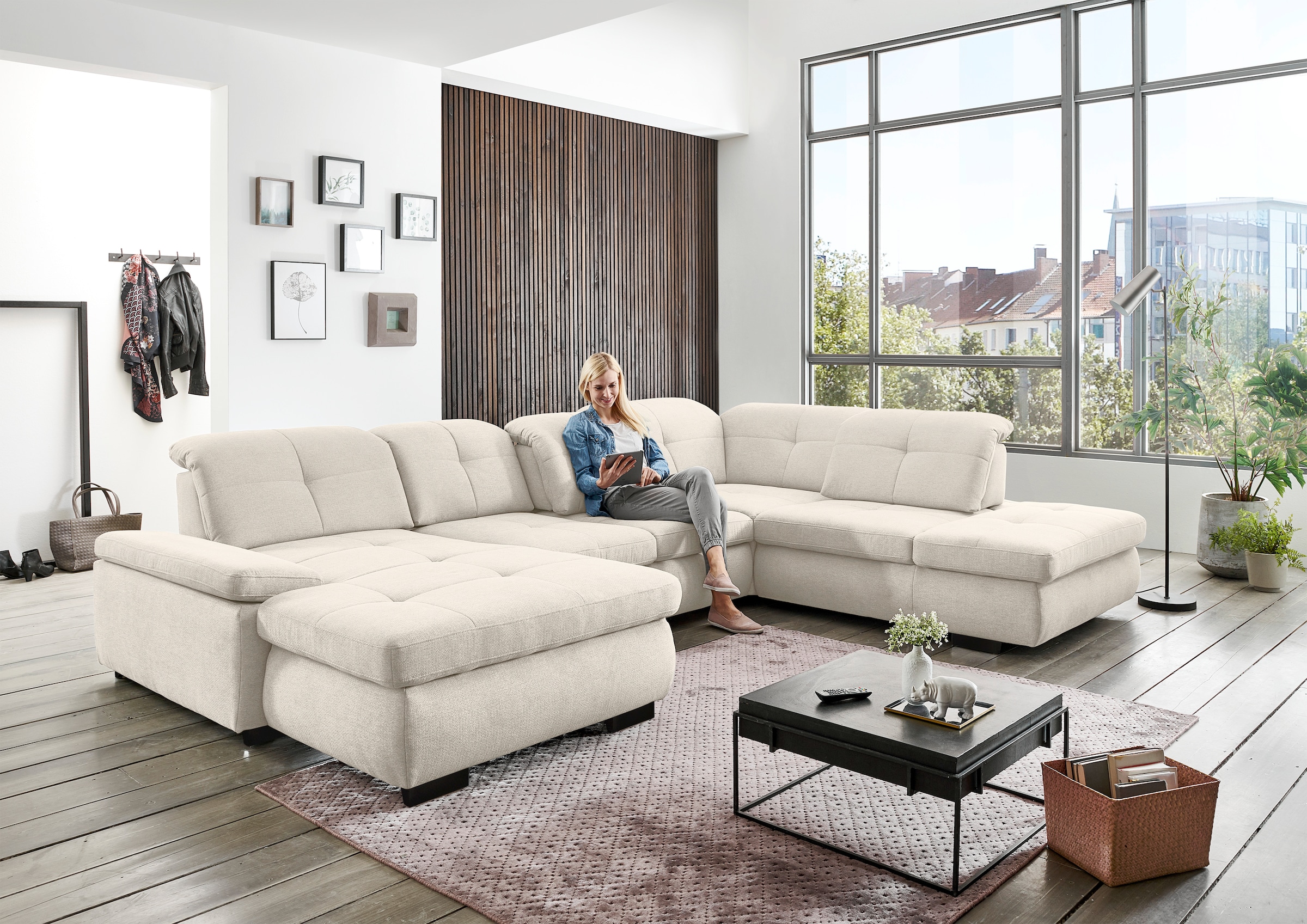 Die PlanBar Ecksofa "MP-IN16012 L-Form, mit Kaltschaum-Polsterung" inkl. Si günstig online kaufen