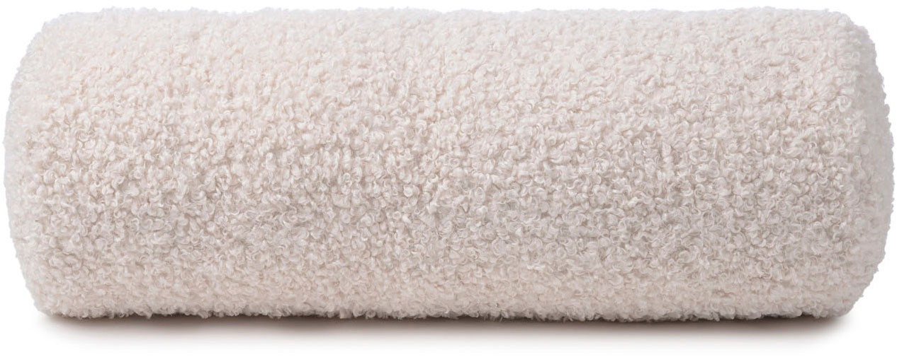 Nackenrolle GÖZZE, B:60cm H:19cm L:20cmweiß, Polyester, Funktionskissen, "Curly Kissenrolle Rolf"