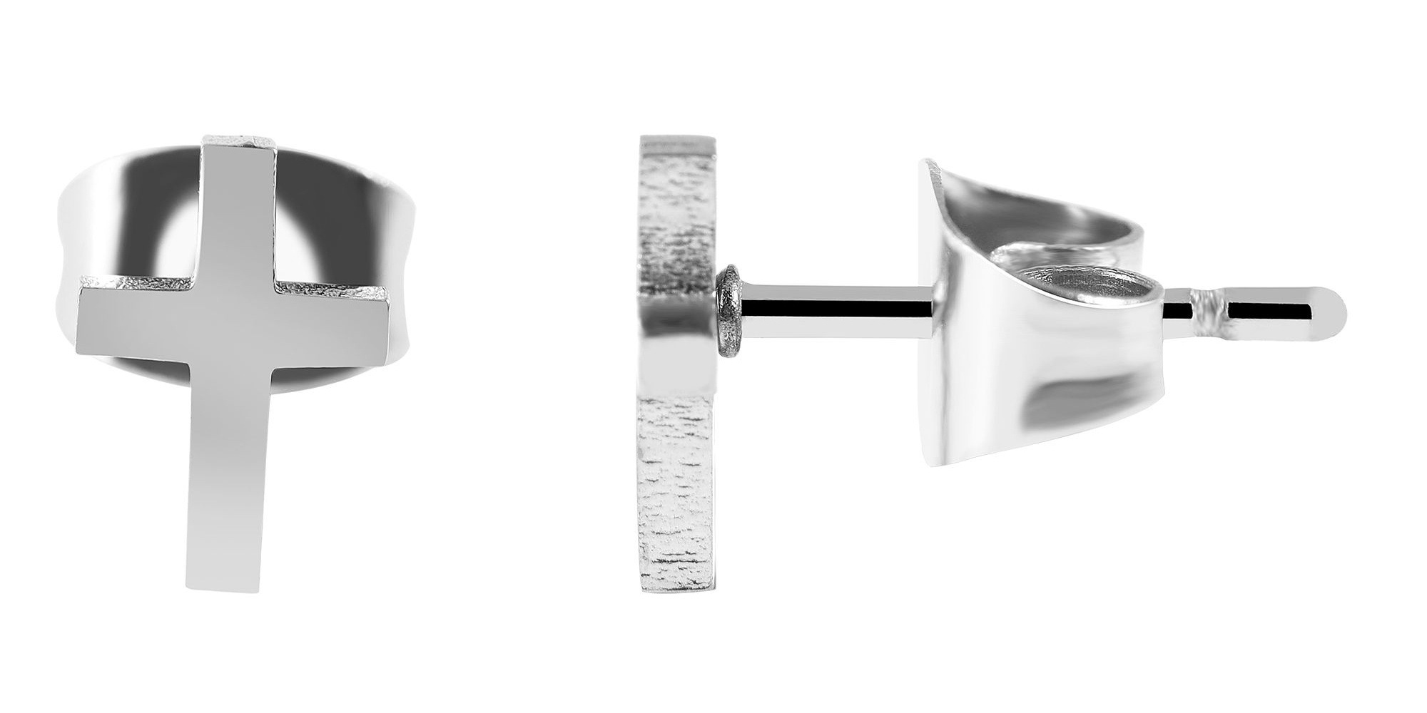 Adelia´s Paar Ohrhänger "Unisex Ohrringe – Ohrstecker Kreuz aus Edelstahl" günstig online kaufen