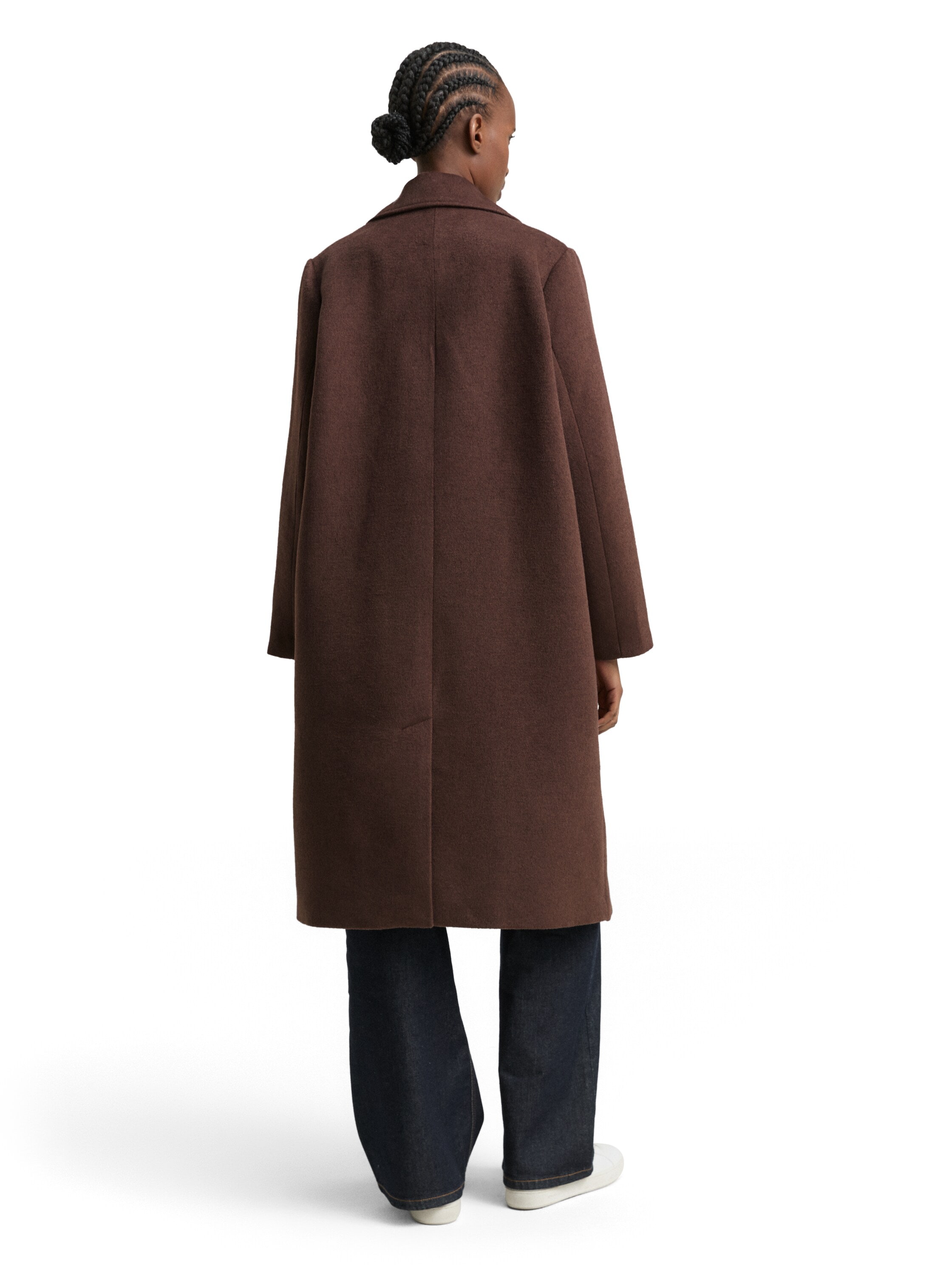 TOM TAILOR Denim Wollmantel, mit Reverskragen