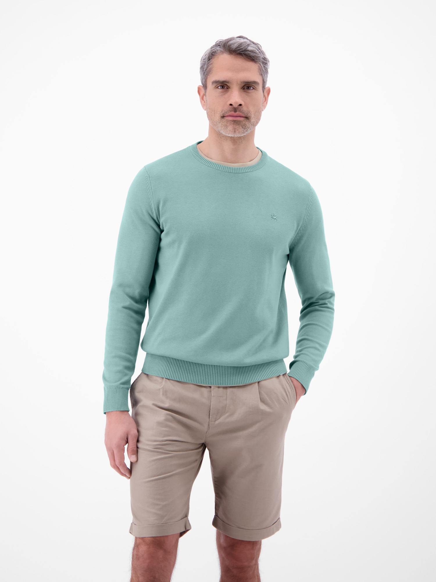 LERROS 1100000002199 "Herren Strickpullover aus Baumwolle mit Crewneck Ausschnitt" Weicher Strick-Pullover, Rundhalsausschnitt, lange Ärmel, pflegeleicht