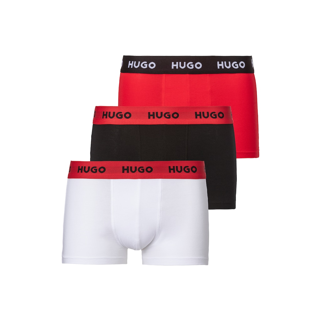 HUGO Underwear Trunk, (Packung, 3 St., 3er-Pack), mit Markenlogo