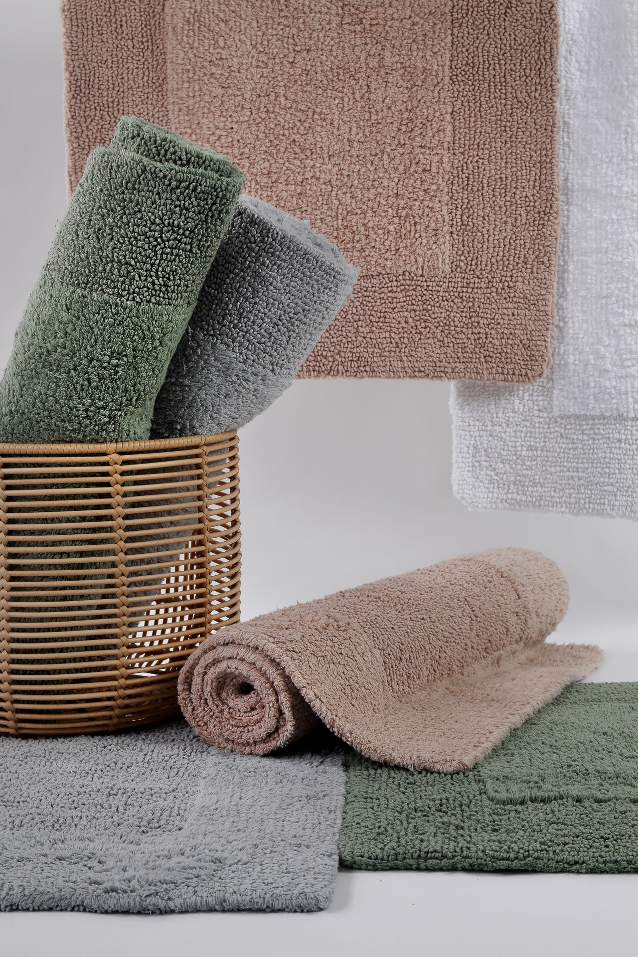 Wecon home Basics Badematte »Finn«, waschbar, robust, saugfähig, pflegeleicht, Baumwolle, Hoch-Tief-Effekt