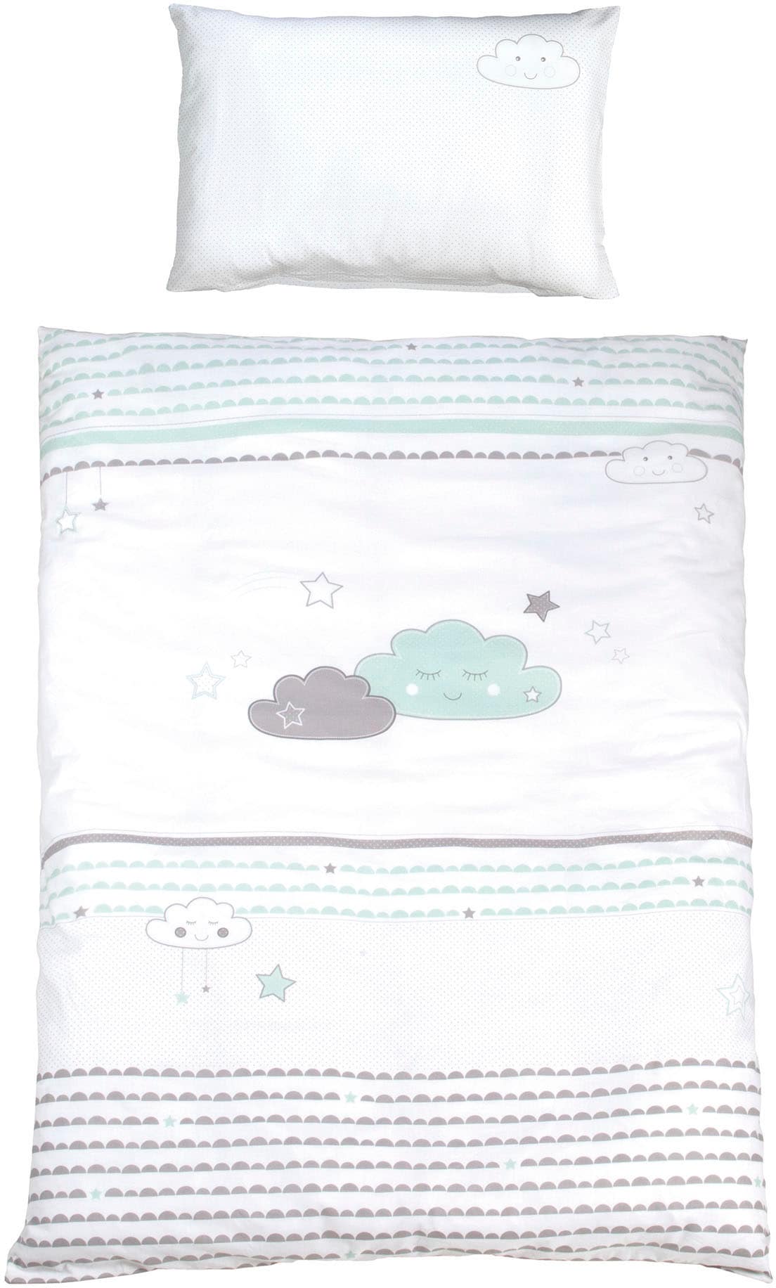 roba® Babybett »Room Bed - Dekor Happy Cloud«, als Beistell-, Kinder- und Juniorbett verwendbar