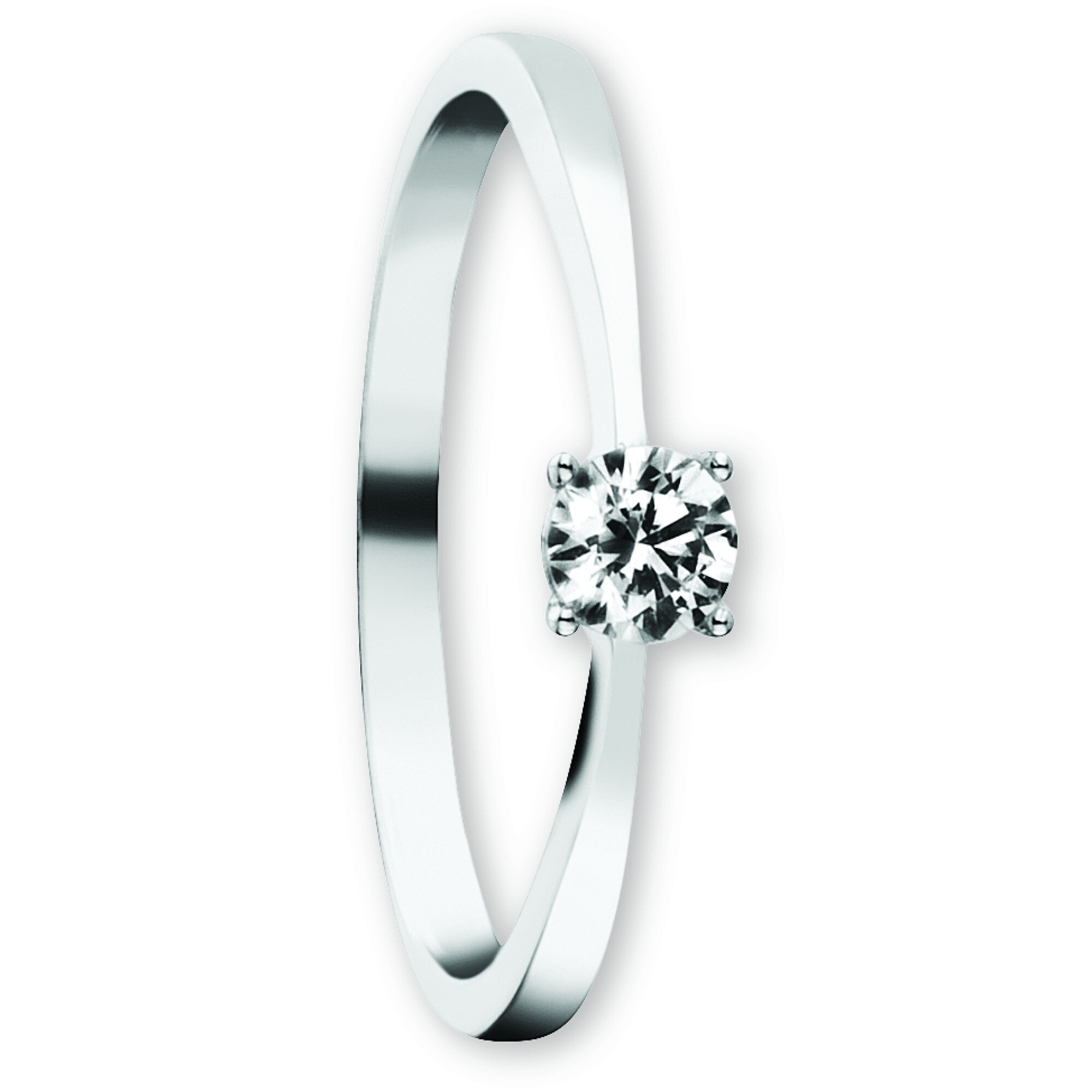 Goldring ONE ELEMENT "Zirkonia Ring aus 333 Weißgold Zirkonia Ring aus 333 Weißgold" Gr. 54, silber, Fingerringe, Damen, 54,mit Zirkonia, Gold Weißgold 333, Gold, Weißgold 333, Goldring, Ihr persönliches Symbol – liebevoll gearbeitet für jeden Tag