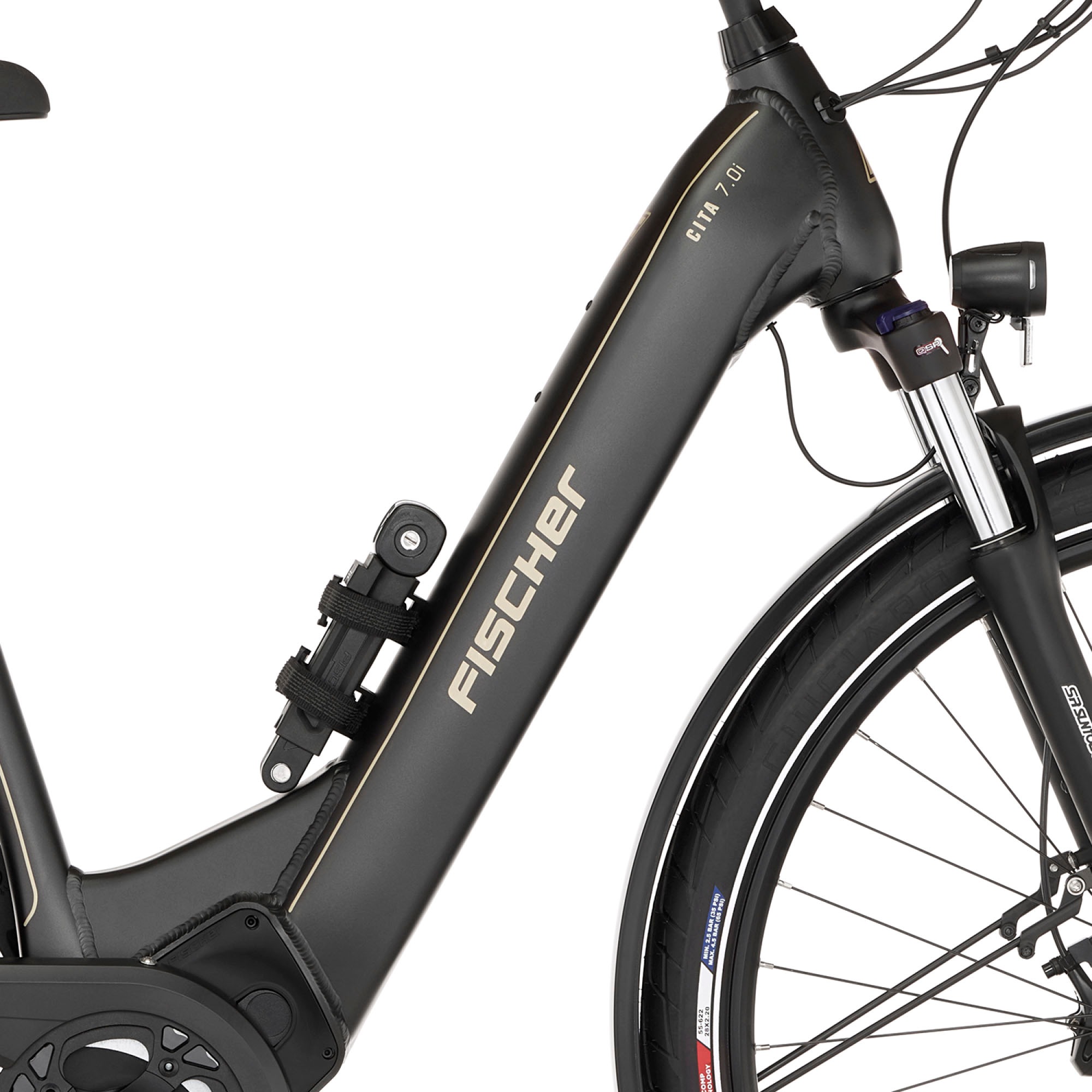 FISCHER Fahrrad E-Bike »CITA 7.0I 630«, 7 Gang, Shimano, Nexus, Mittelmotor 250 W, (Schloss), Pedelec, Elektrofahrrad für Damen u. Herren