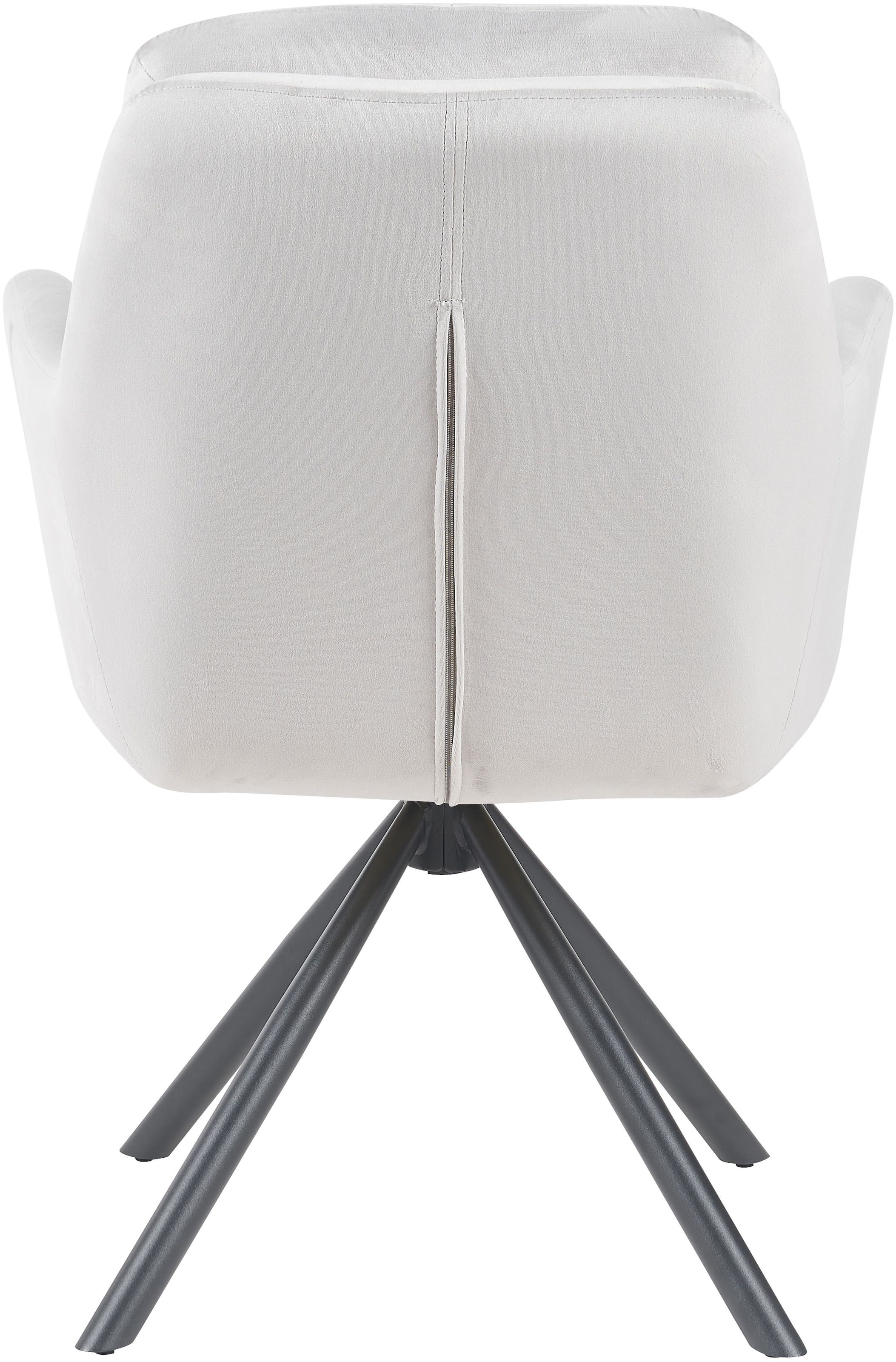 HELA Armlehnstuhl »PARMA« (Set) 2 Stk.2er Pack, 360° drehbar, 4-Fuß, Kissenoptik, Samtvelour, Armlehnen