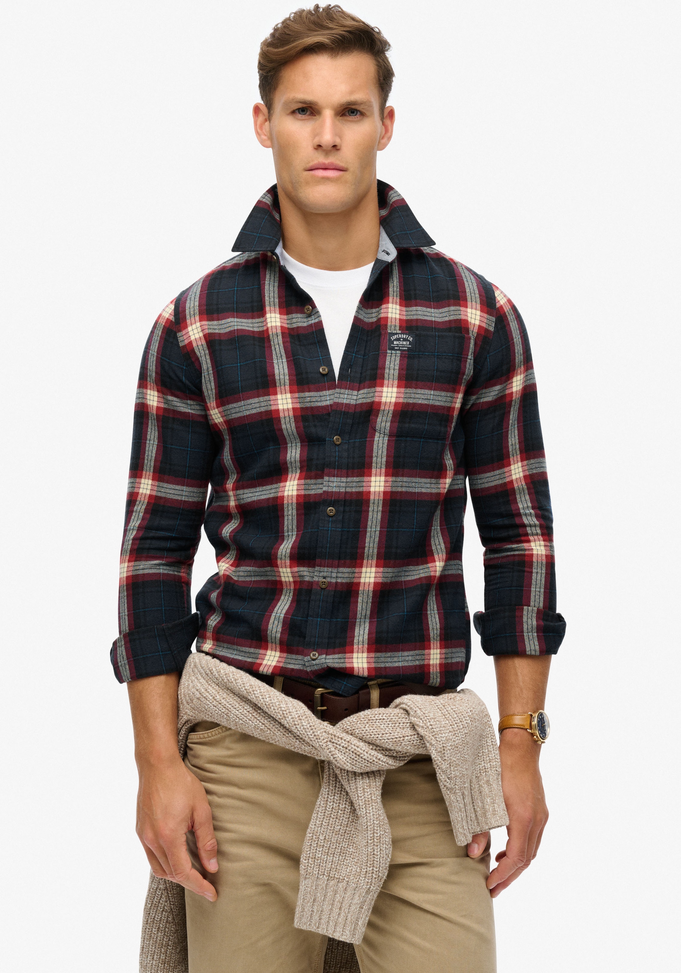 Superdry Langarmhemd "Organic Cotton Lumberjack Check Shirt" günstig online kaufen