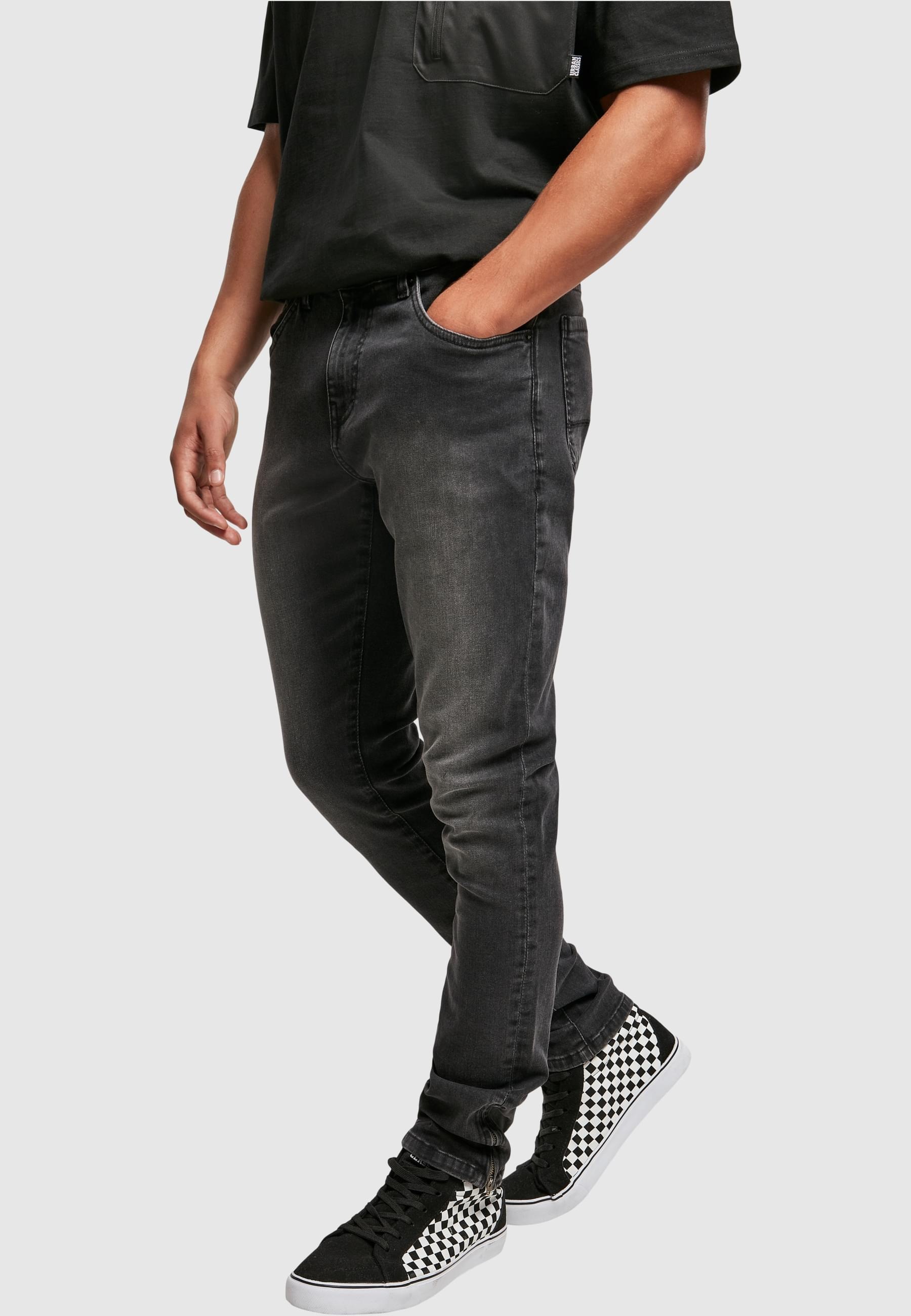 URBAN CLASSICS Bequeme Jeans »Urban Classics Herren Slim Fit Zip Jeans« 1 Stk.