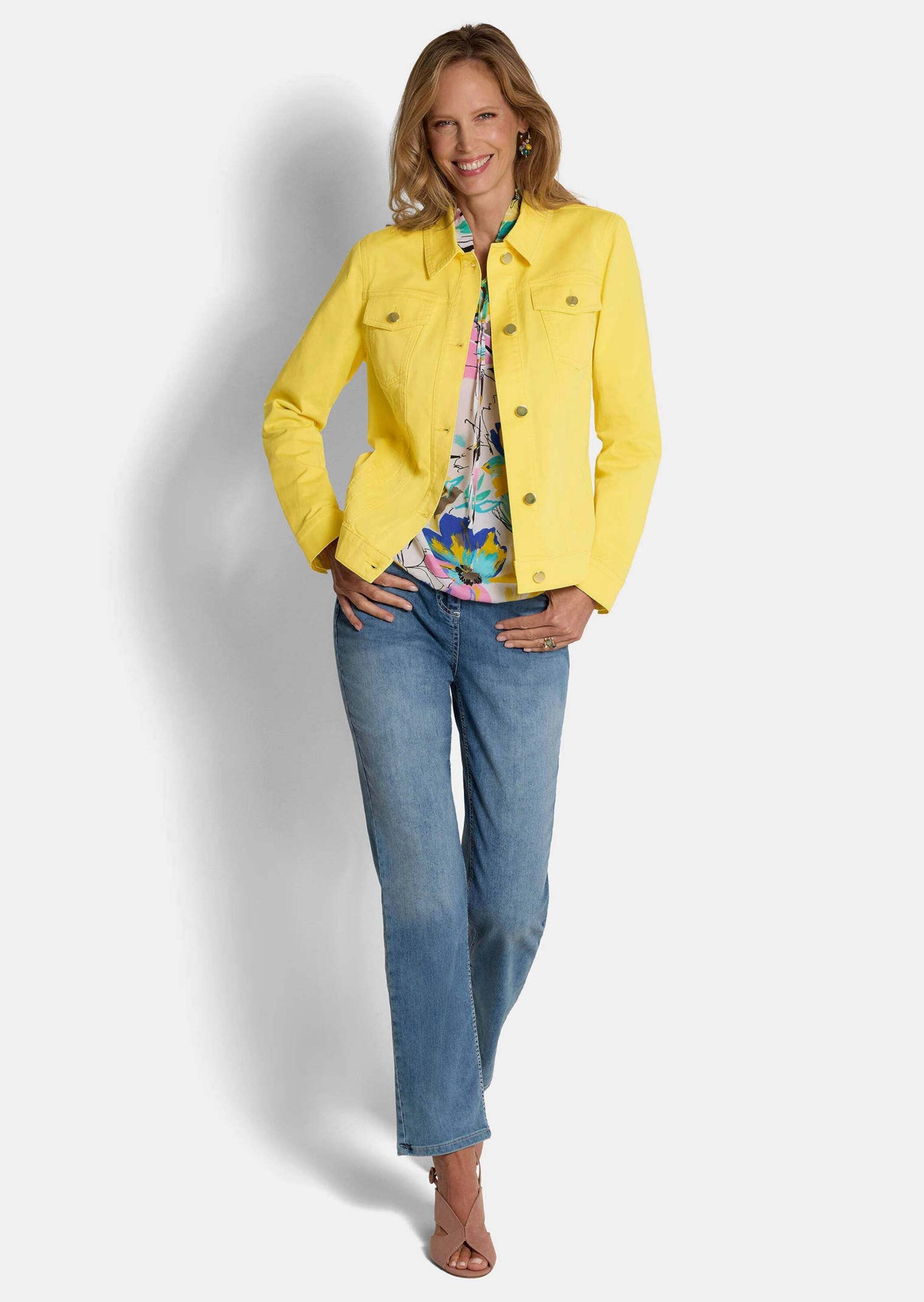 GOLDNER Kurzjacke "Kurzgröße Jeansjacke in taillierter Form" günstig online kaufen