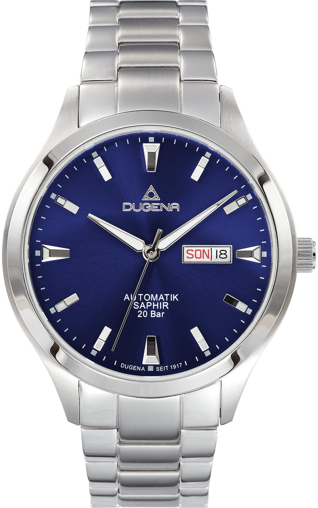 Dugena Automatikuhr »Tresor Automatik, 4460982«, Armbanduhr, Herrenuhr, Datum, Leuchtzeiger, Saphirglas