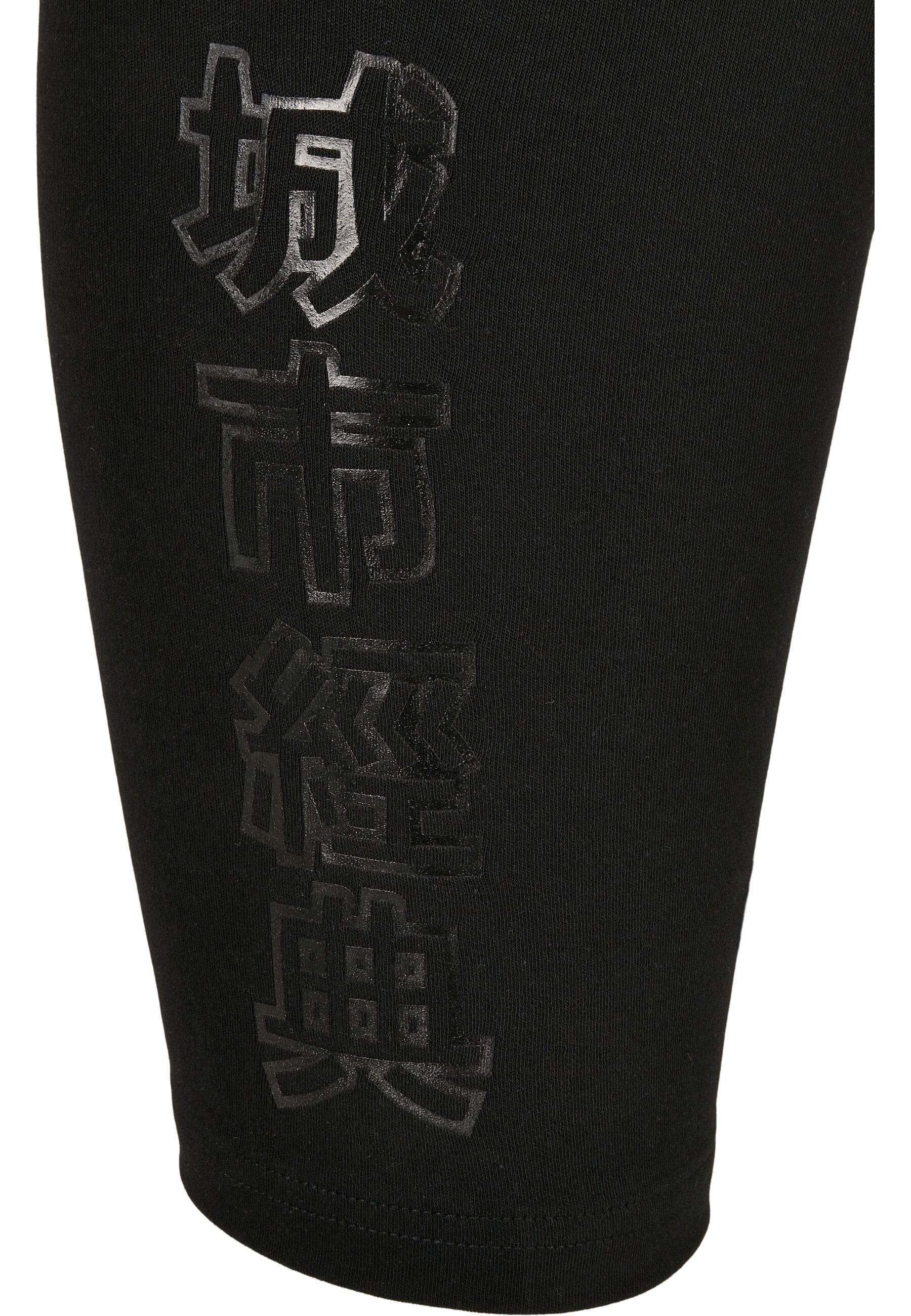 URBAN CLASSICS Stoffhose »Urban Classics Frauen Ladies High Waist Branded Cycle Shorts«, (1 tlg.)