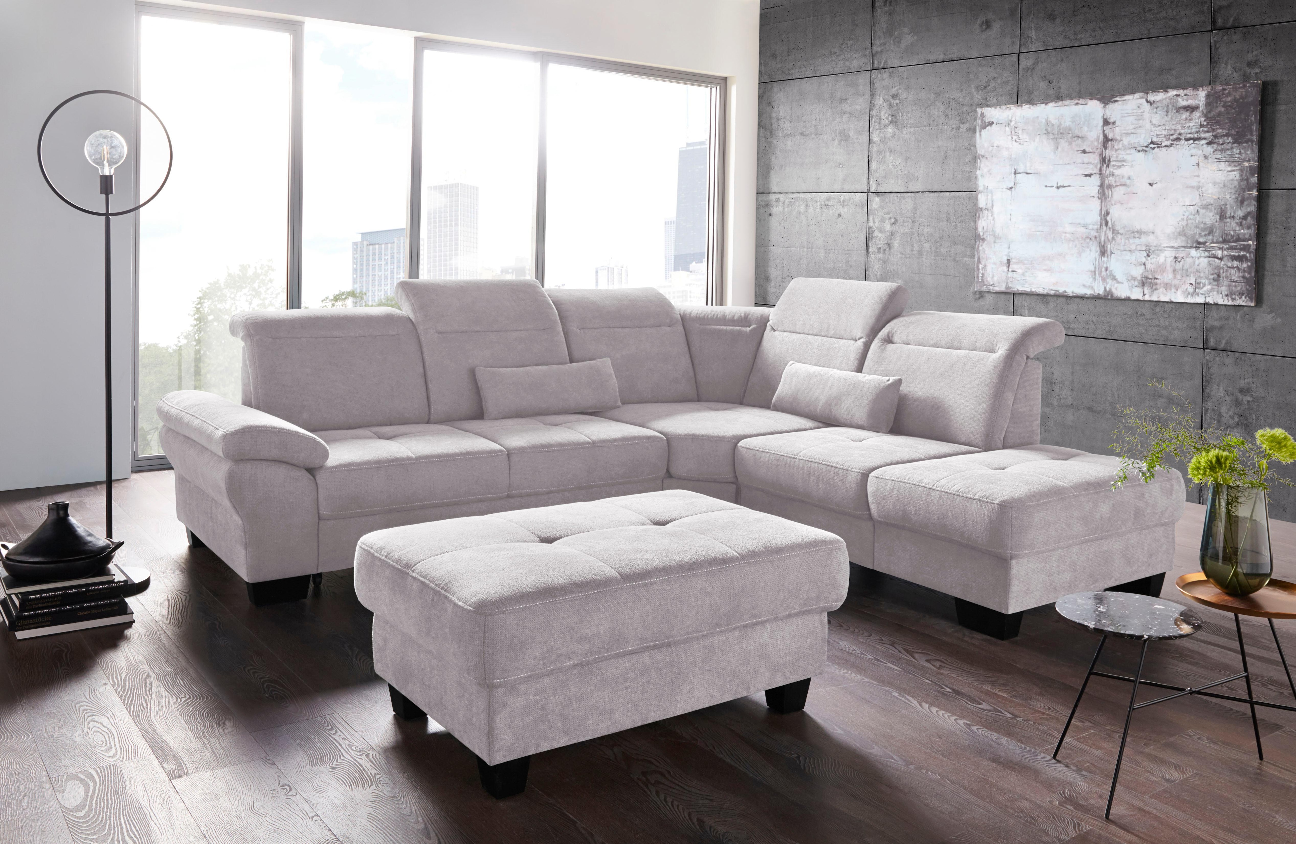OTTO home Ecksofa "Cornwall L-Form" mit Sitztiefenverstellung, Schlaffunktion & Kopfteilverstellung