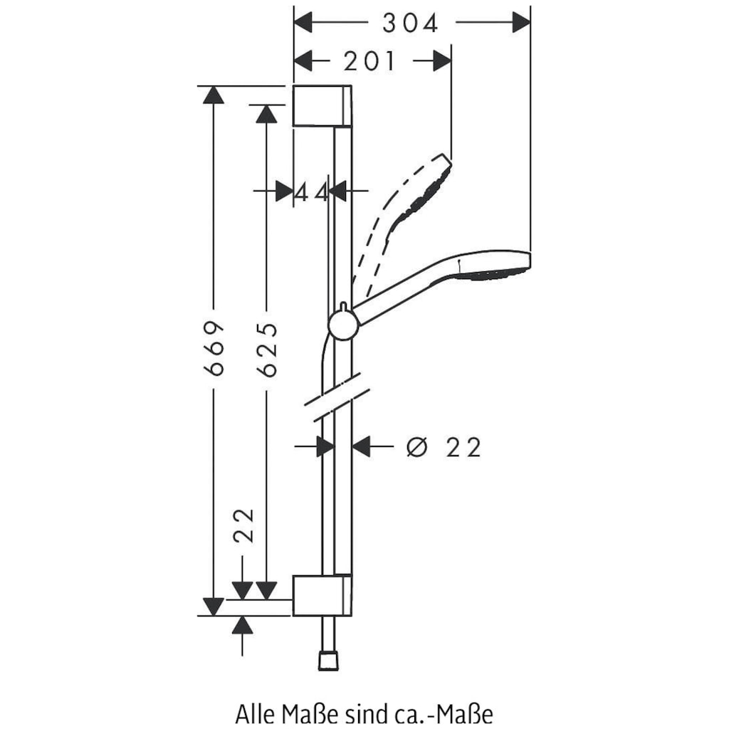 hansgrohe Brausegarnitur »Croma Select S«, (Komplett-Set)