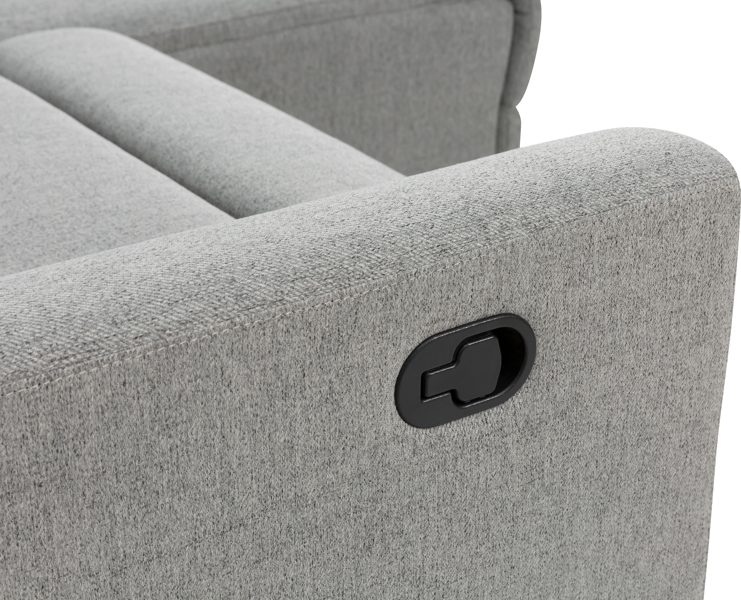 INOSIGN Ecksofa »JENNA, L-Form, 209cm, manuelle u. elektrische Funktion, mit USB A/C,«, Liegefunktion 105°-150°, Federkern, Struktur fein
