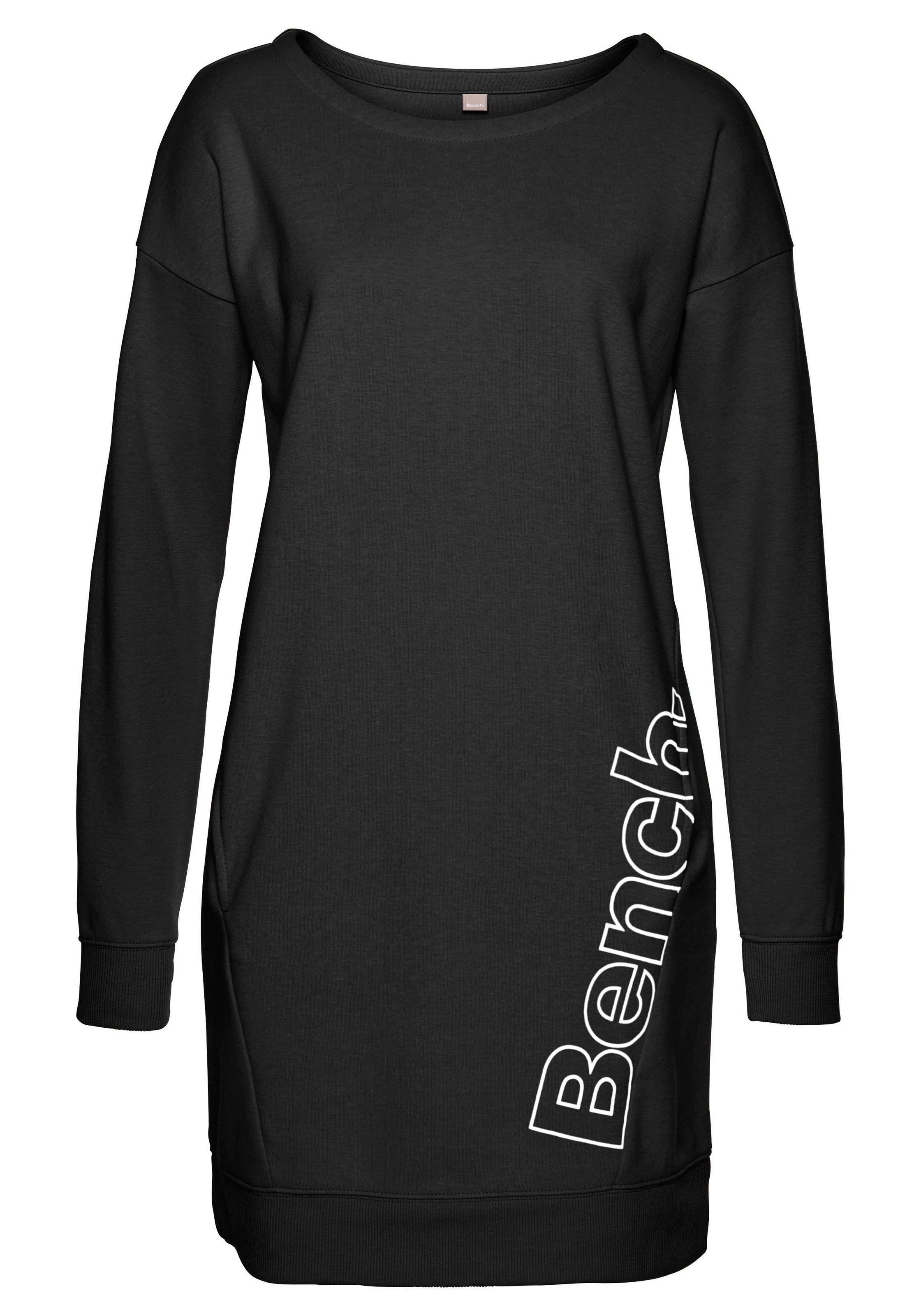 Bench. Loungewear Sweatkleid Eingrifftaschen mit seitlichem Logoprint günstig online kaufen