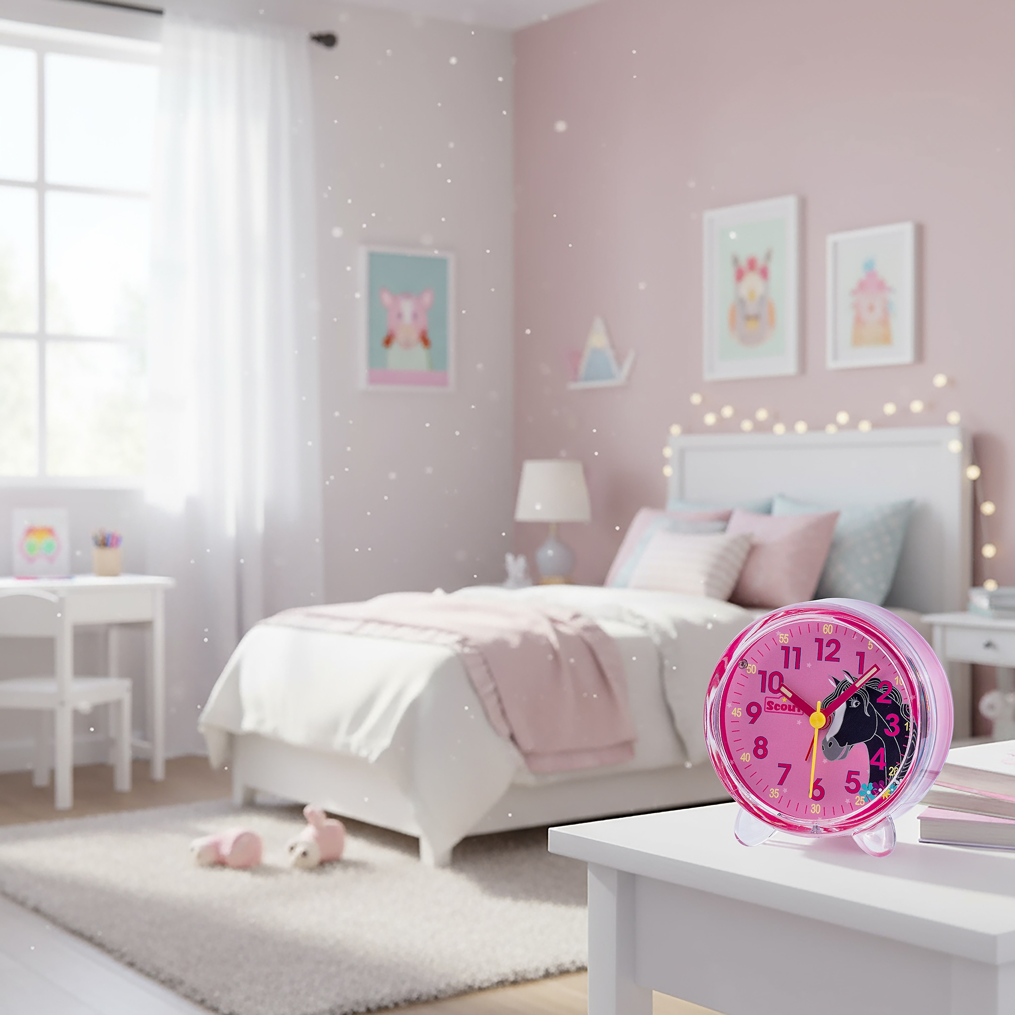 Scout Quarzwecker »Pferdewecker, Favorit, 280001050« Kinderwecker, Geschenkidee, Kinderzimmer, Mädchen, Schulanfang, Pferd