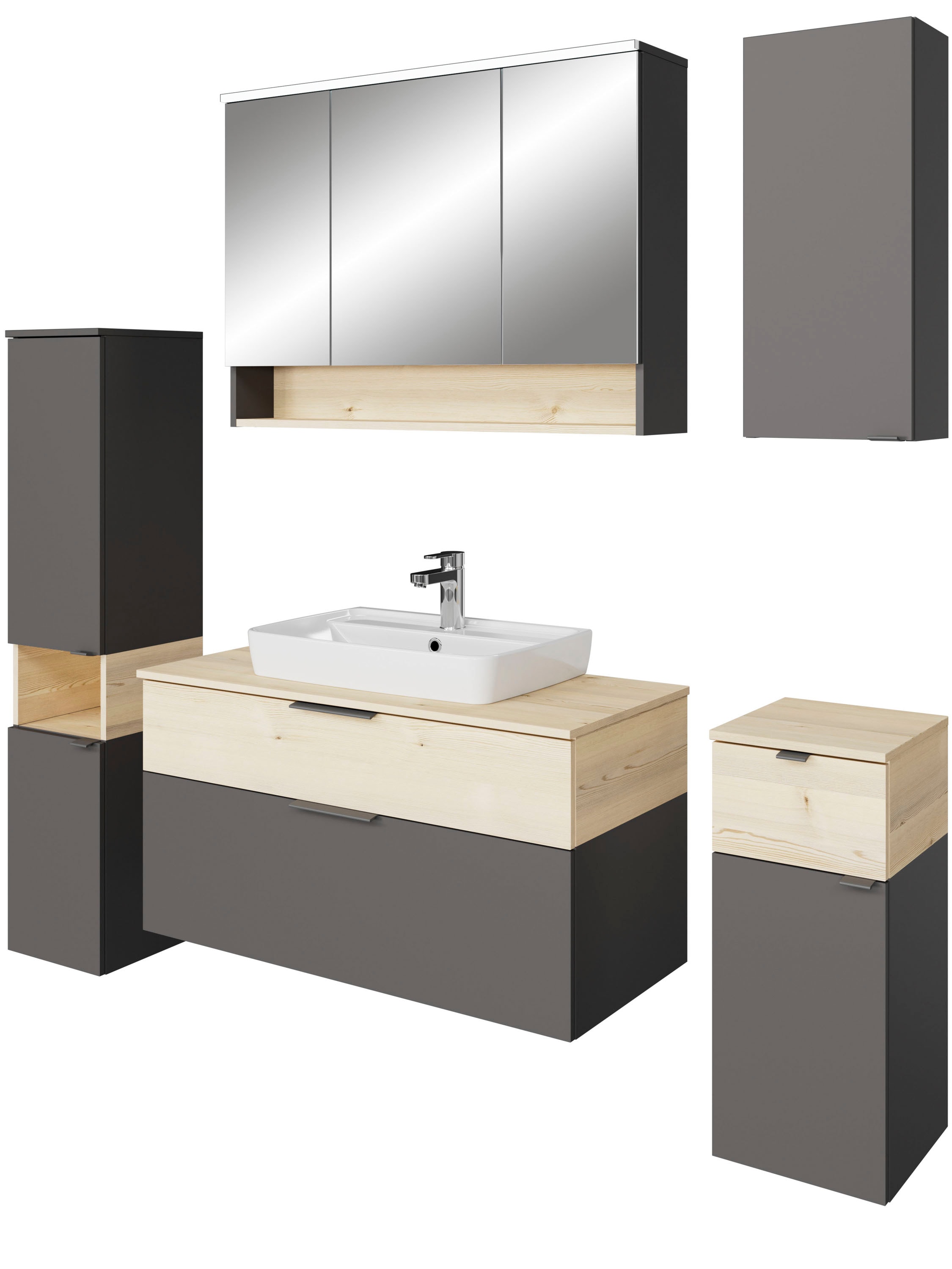 Saphir Badmöbel-Set "Quickset 394" Komplett-Set, 6 Stk. tlg. günstig online kaufen