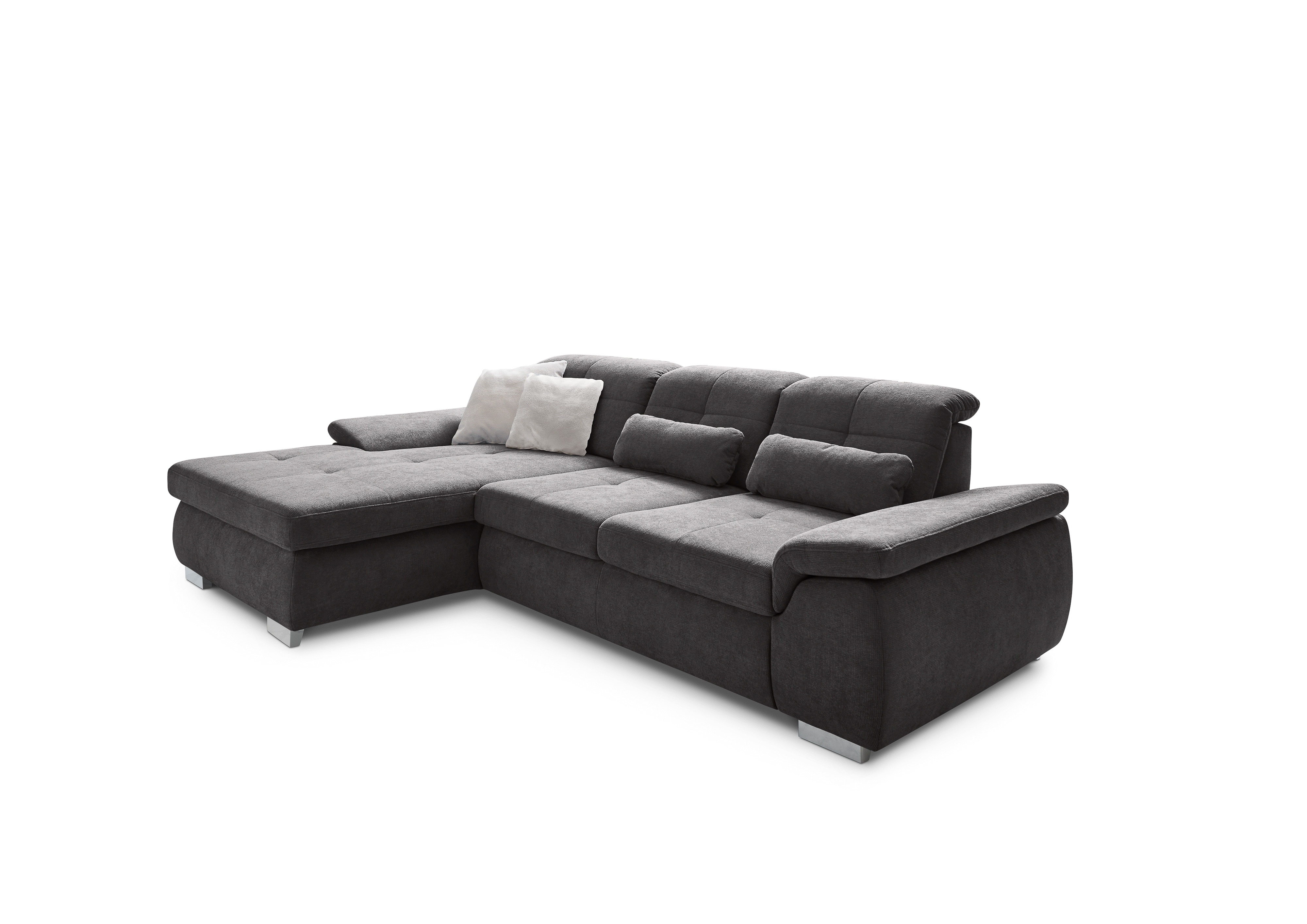 Die PlanBar Ecksofa "MP-IN16037 L-Form, Breite 289 cm, mit Kaltschaum-Polsterung" mit Sitztiefenverstellung & Zierkissen
