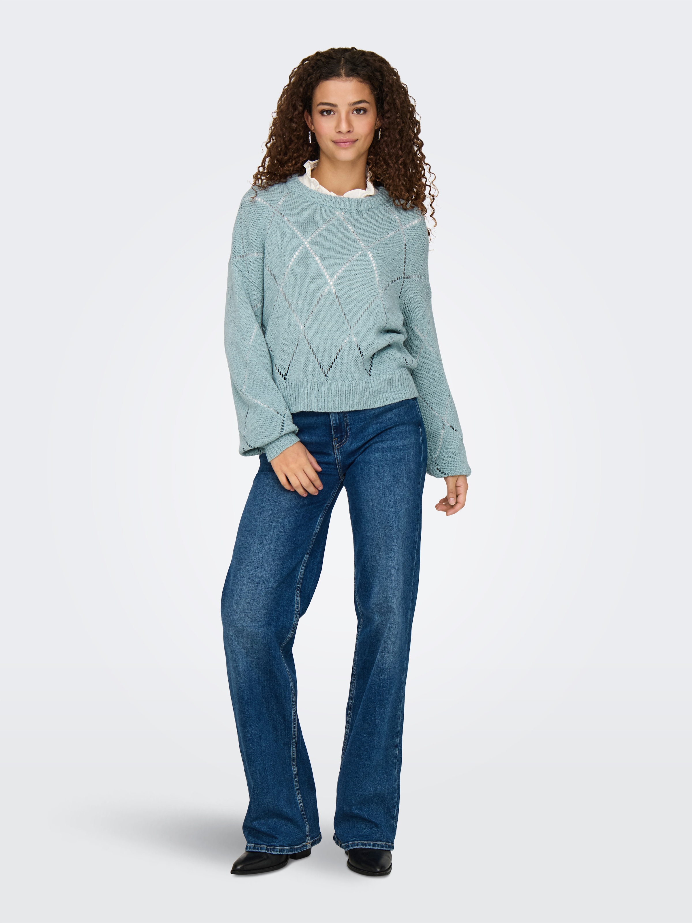 ONLY Strickpullover »ONLGEENAS LS STRUCTURE O-NECK CC KNT«