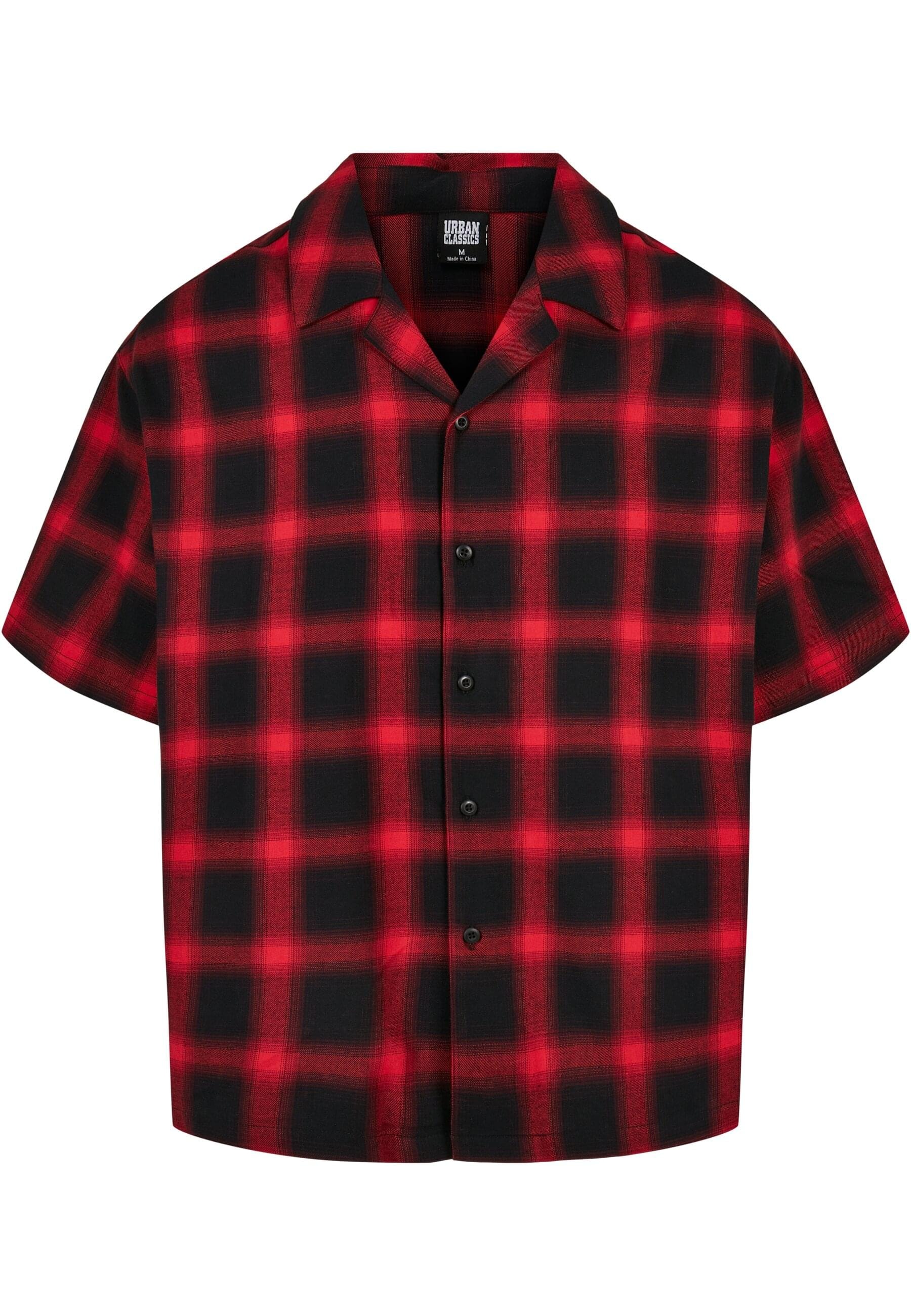 URBAN CLASSICS Langarmhemd "Urban Classics Herren Loose Checked Resort Shirt", (1 tlg.)