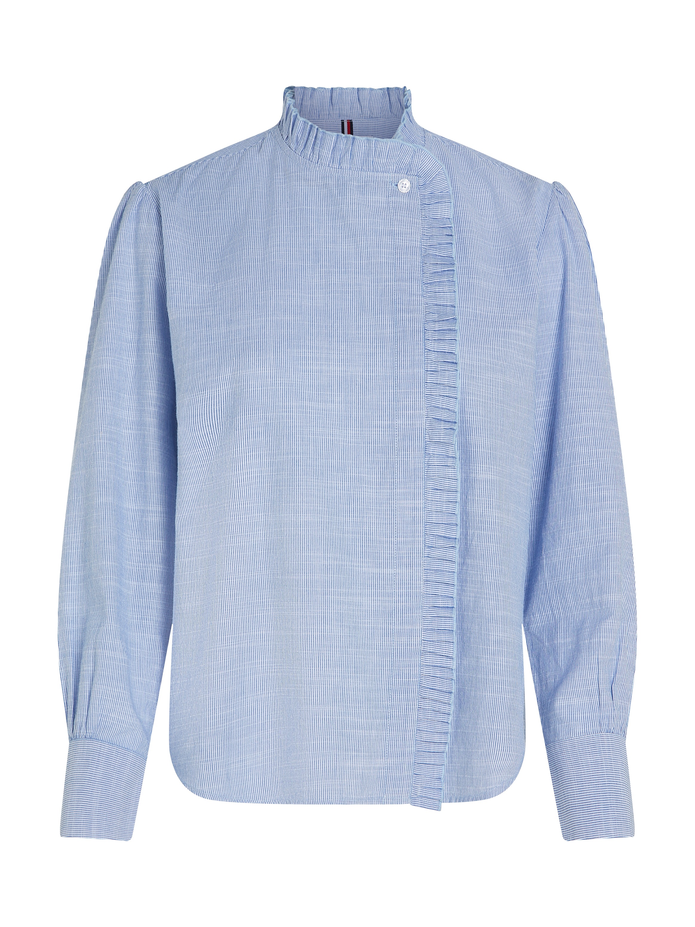 Tommy Hilfiger Hemdbluse »COTTON STP RUFFLE RELAXED SHIRT«, mit Rüschen-Besätze