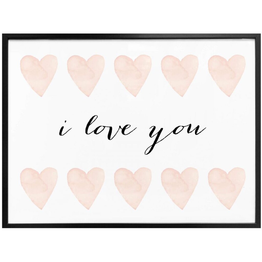 Wall-Art Poster »I love you«, Schriftzug, (1 St.)