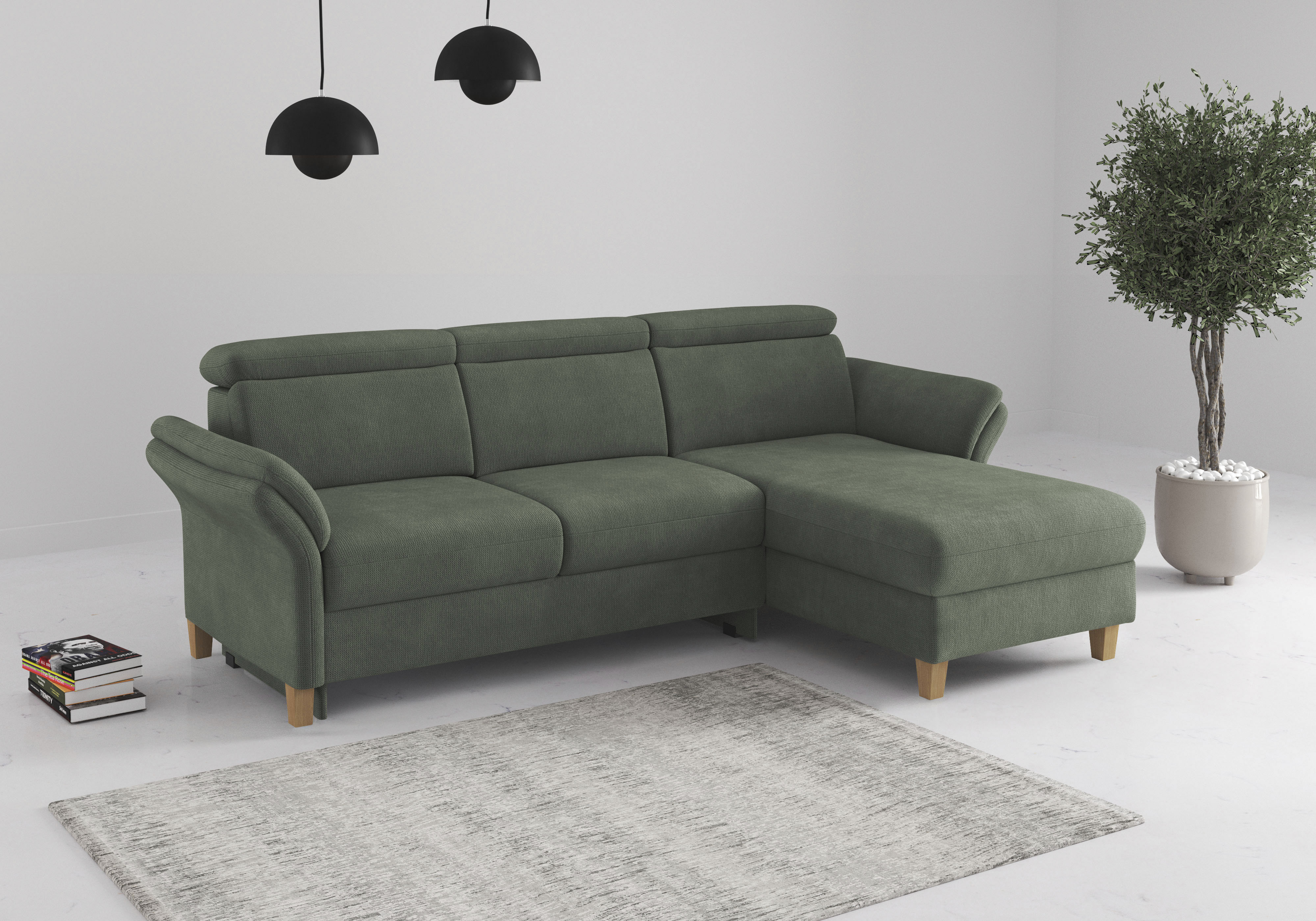 OTTO home Ecksofa "Glendale, L-Form" inkl. Kopfteilverstellung, wahlweise mit Vorziehsitz und Bettkasten