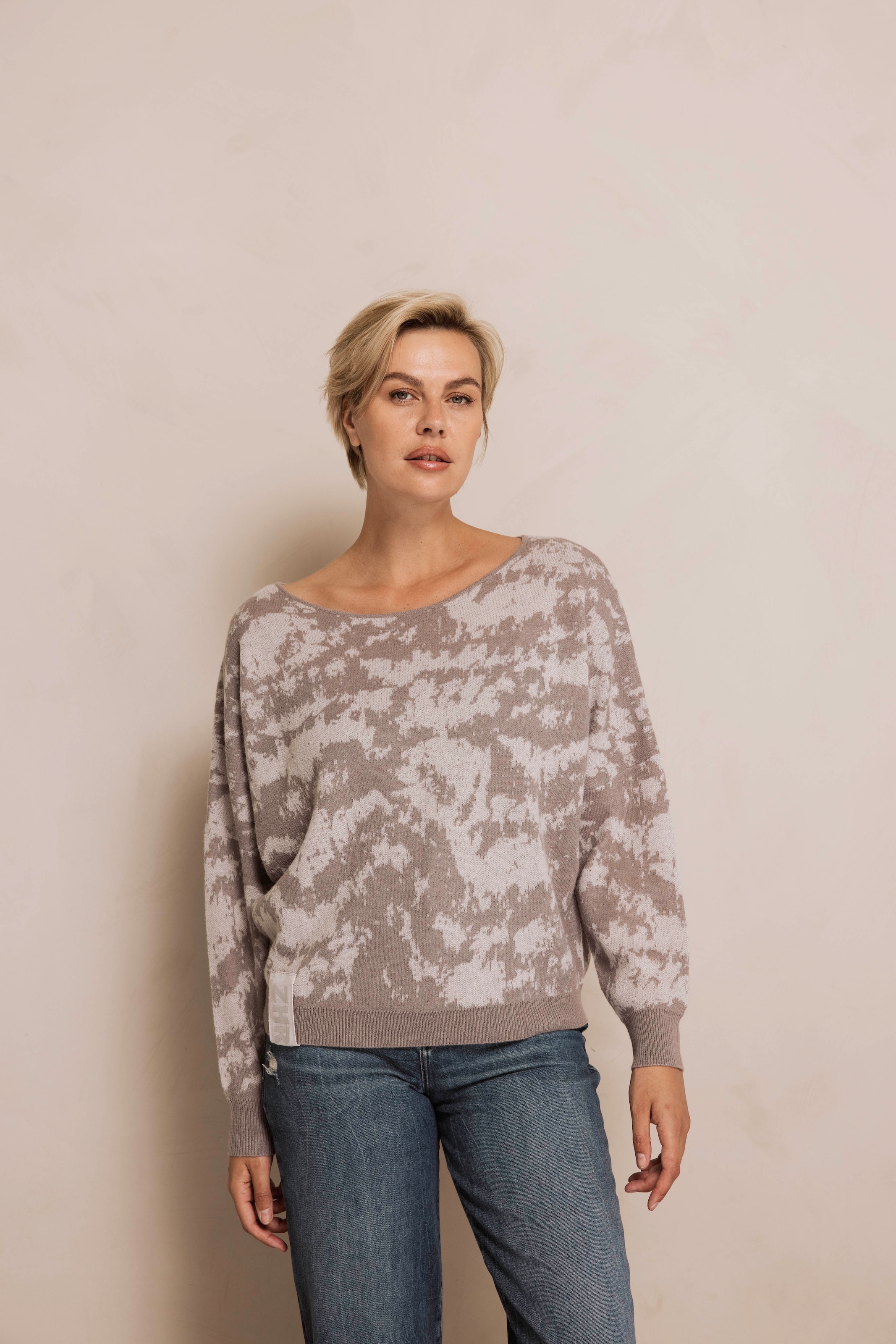 Zhrill Strickpullover »ZHTALIA CAMO«, mit grafischem Muster
