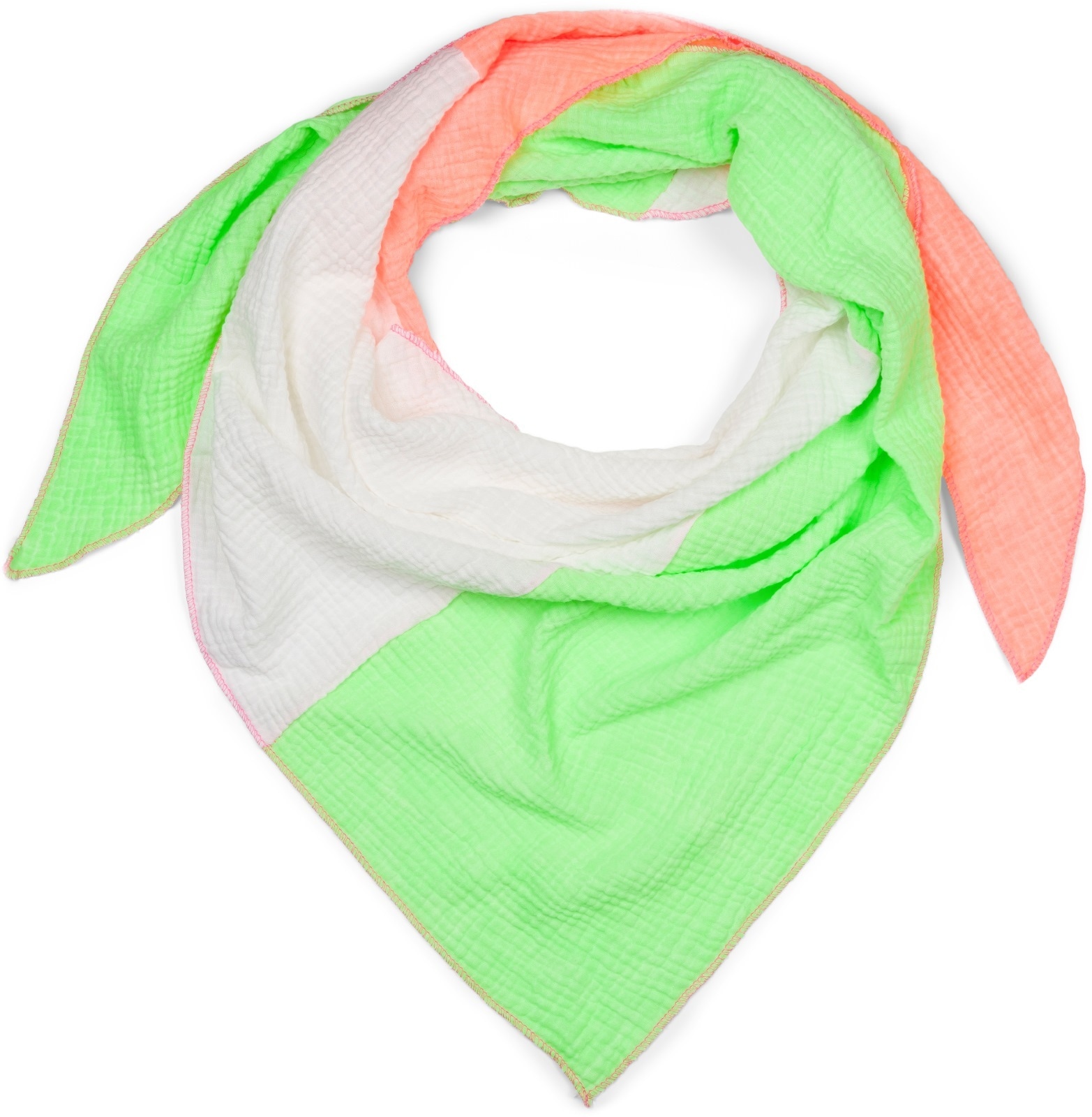 styleBREAKER Dreieckstuch "3-Farbiges Musselin Dreieckstuch" 1 Stk. günstig online kaufen