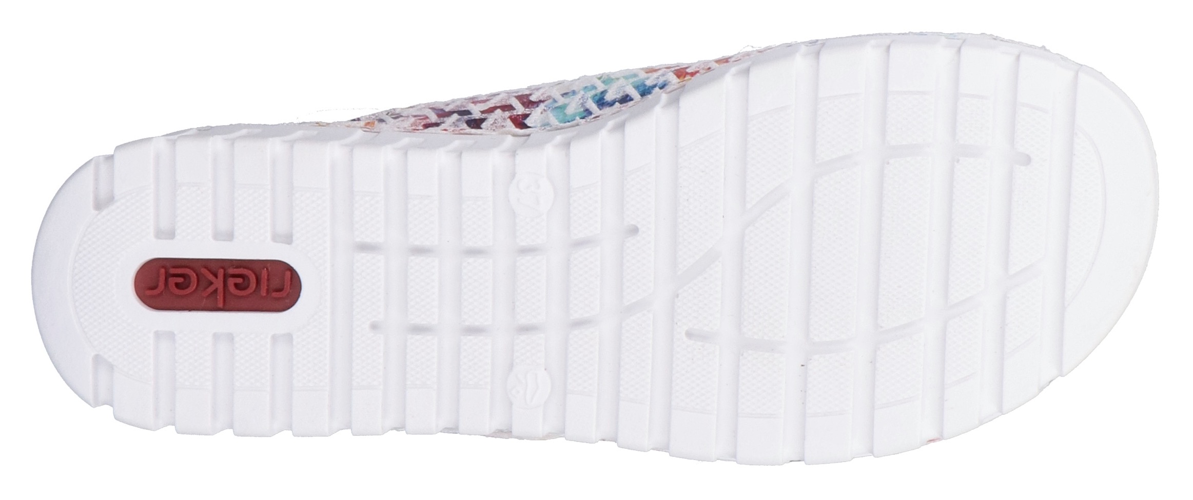 Thumbnail - Rieker Pantolette Sommerschuh, Schlappen, Hausschuh mit modischer Plateausohle