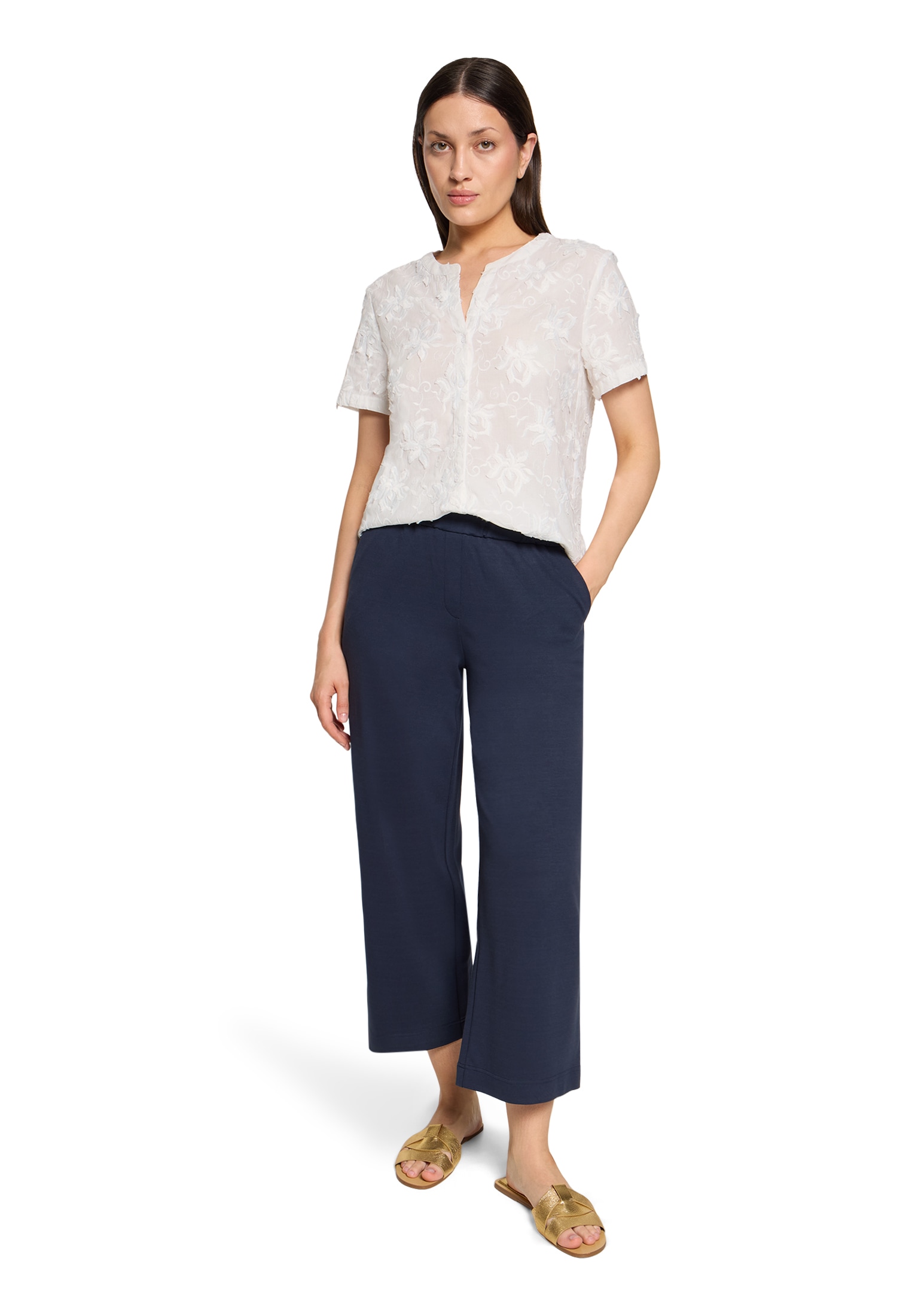 Betty&Co Hemdbluse »Damen mit Stickerei«