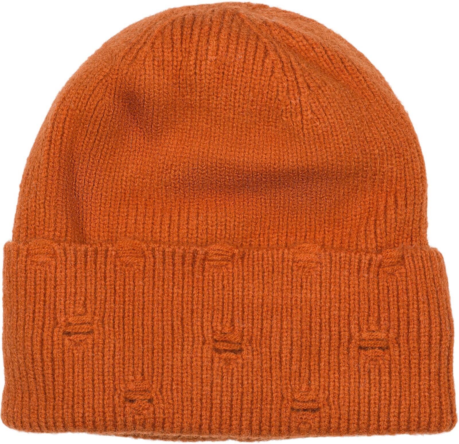 styleBREAKER Strickmütze "Strickmütze mit Rippenmuster und Rissen" 1 Stk.
