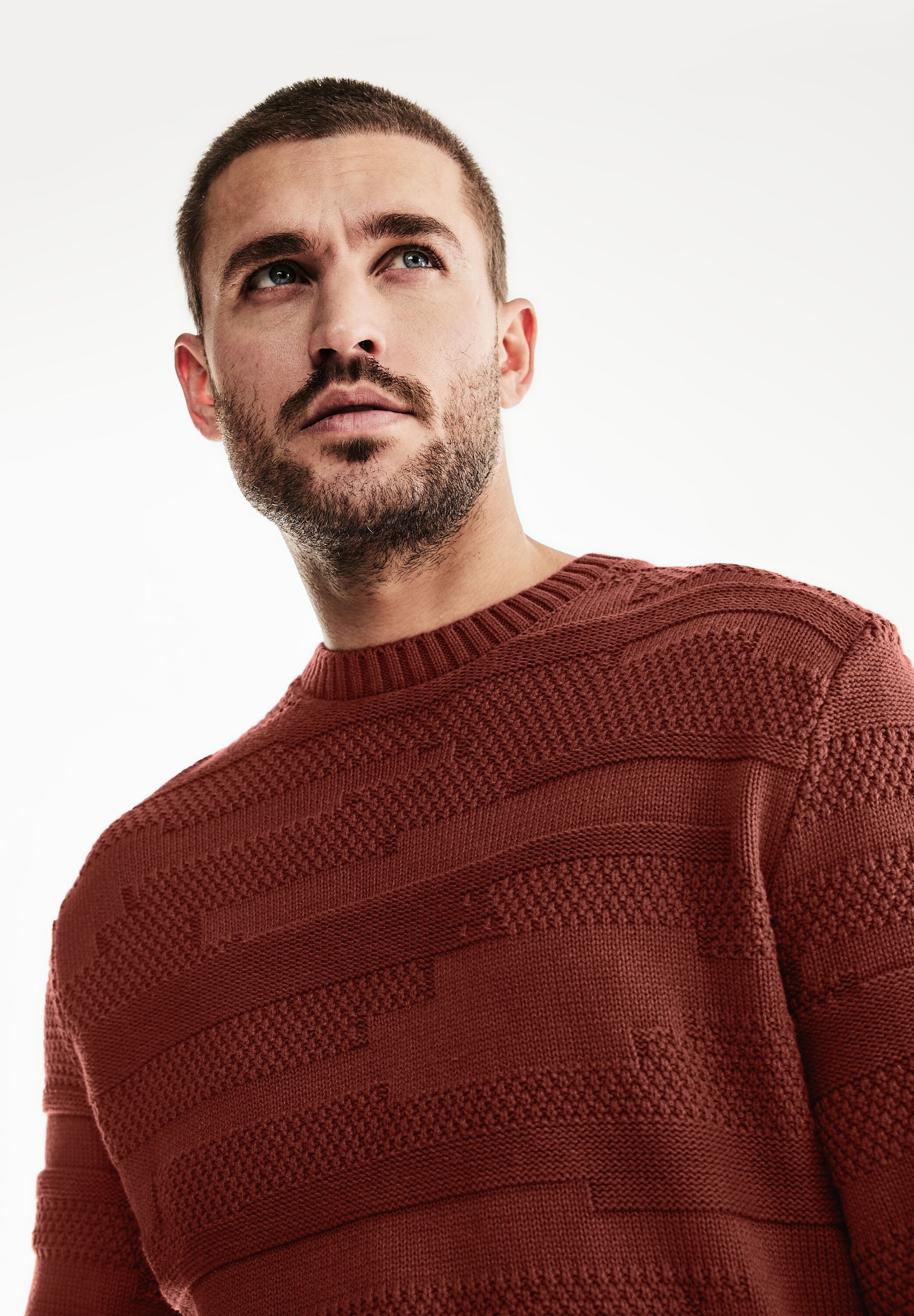 STREET ONE MEN Strickpullover, mit Struktur