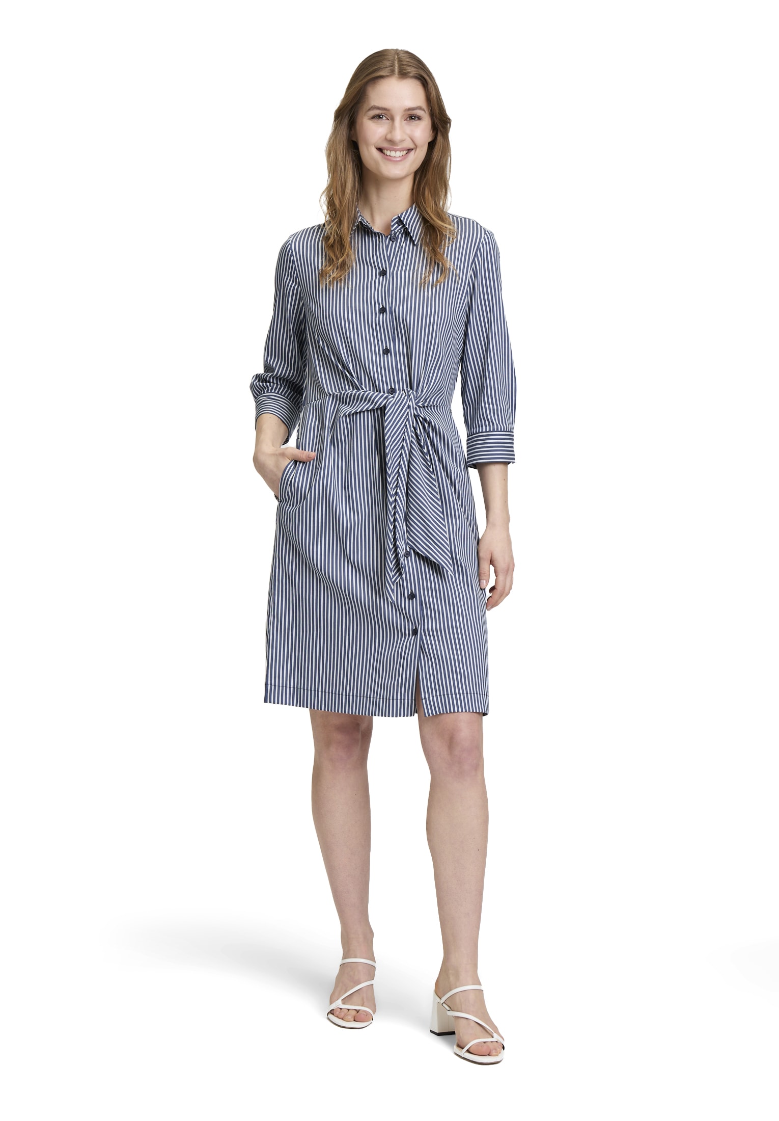 Betty&Co Hemdblusenkleid »Betty & Co Hemdblusenkleid mit Eingrifftaschen«, Nahtführung