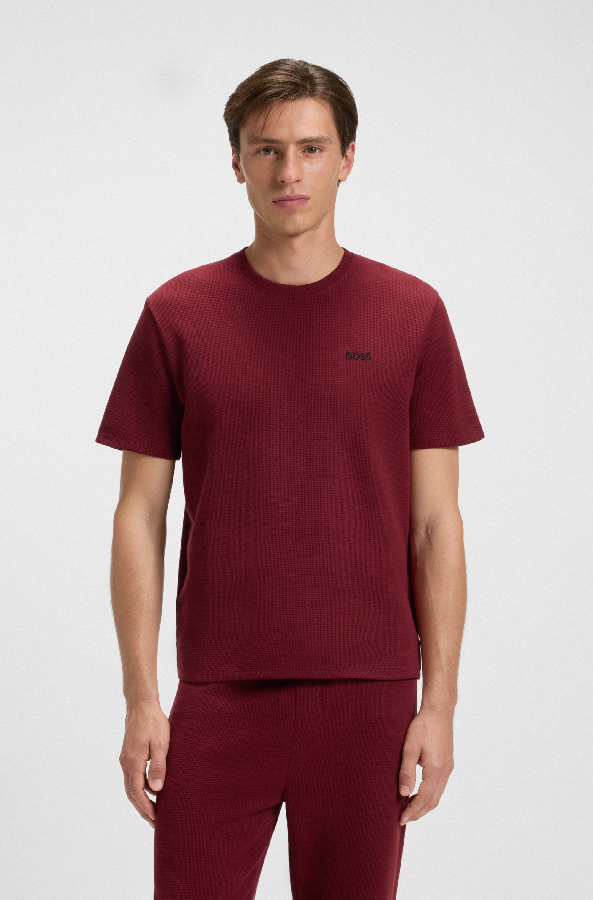 BOSS Pyjamaoberteil "Waffle T-Shirt" günstig online kaufen