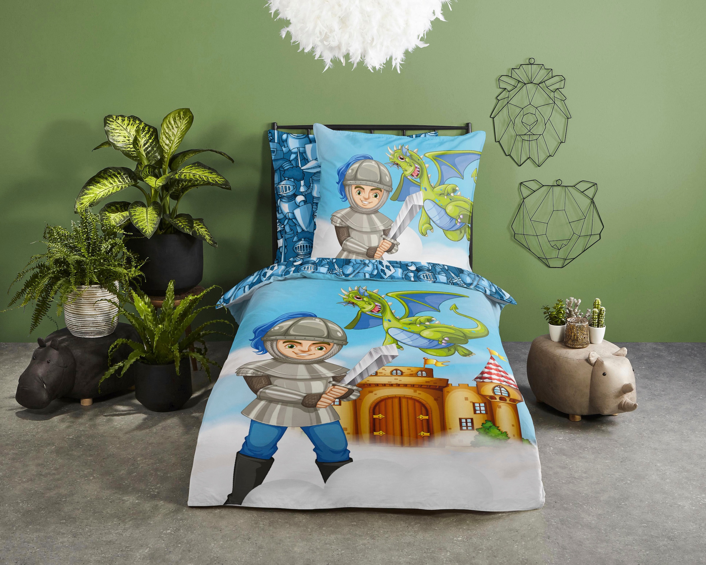 good morning Kinderbettwäsche "Knight" 2 Stk. Baumwolle, 135x200, Reißversc günstig online kaufen